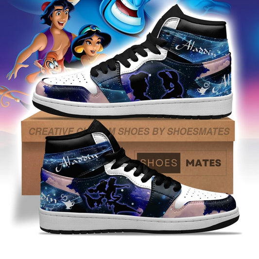 Ideafootwear Jasmine and Aladdin AJ1 High Sneakers Shoes For Men And Women
