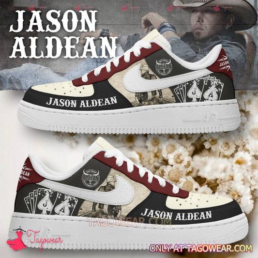 Ideafootwear Jason Aldean Spade Air Low-Top Sneakers Shoes For Men And Women 1