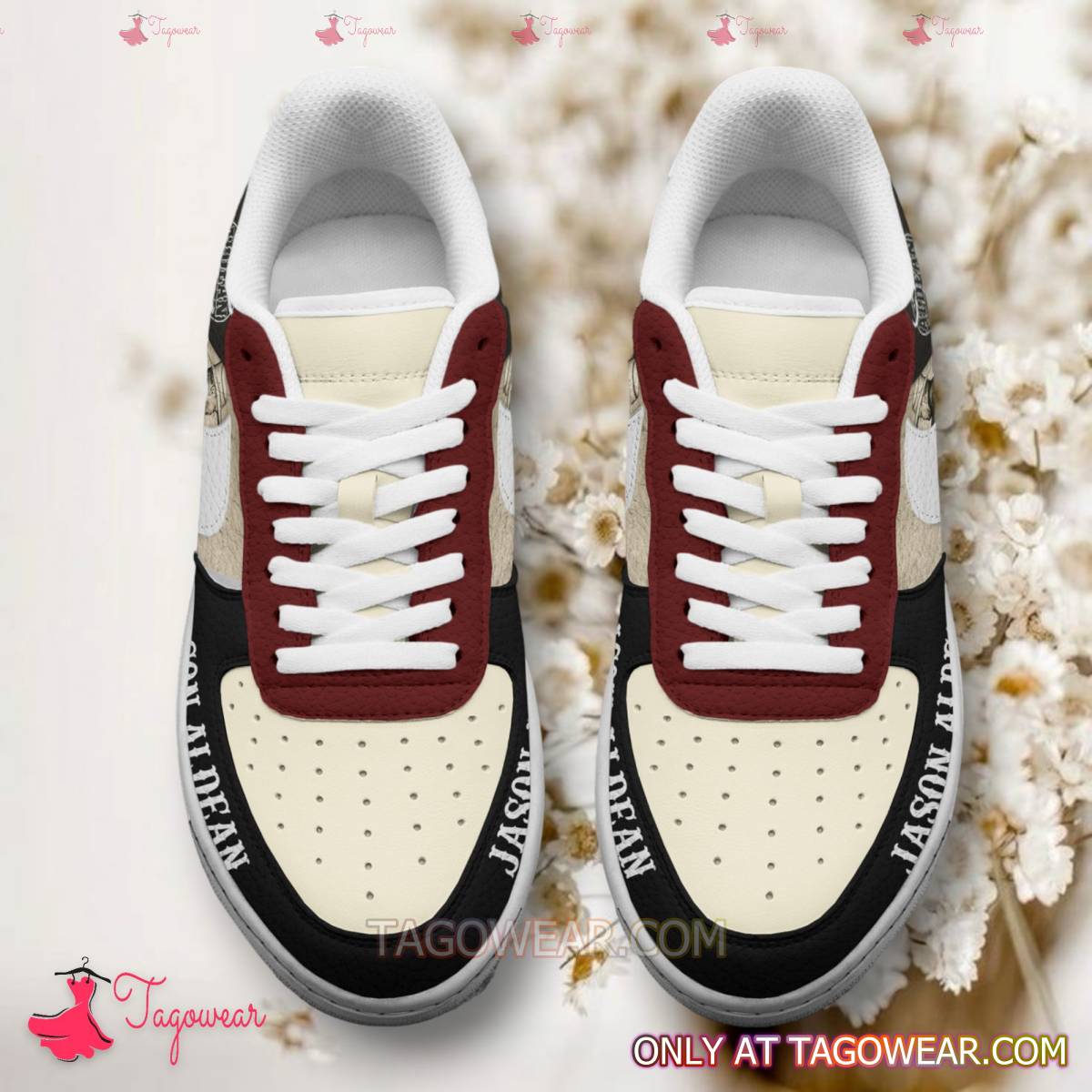 Ideafootwear Jason Aldean Spade Air Low-Top Sneakers Shoes For Men And Women 3