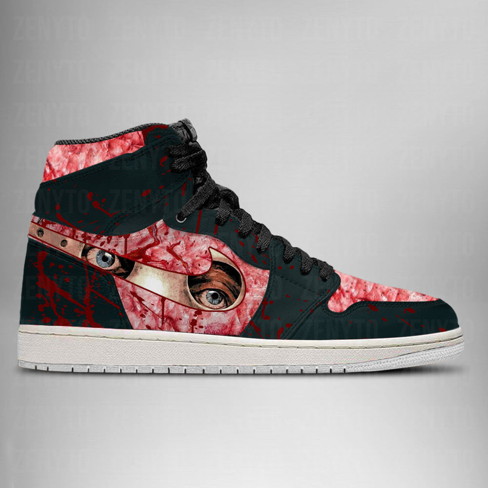 Ideafootwear Jason Voorhees Halloween V2 AJ1 High Sneakers Shoes For Men And Women
