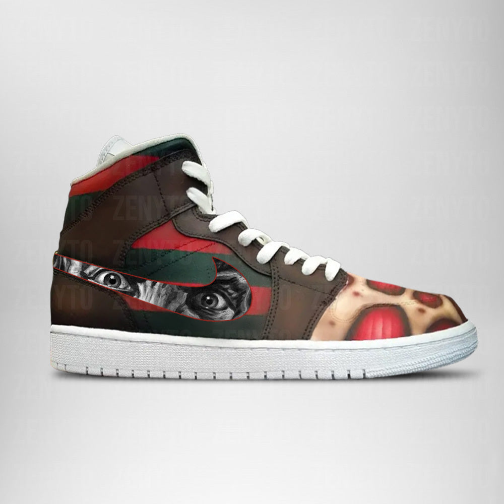 Ideafootwear Jason Voorhees Halloween V3 AJ1 High Sneakers Shoes For Men And Women