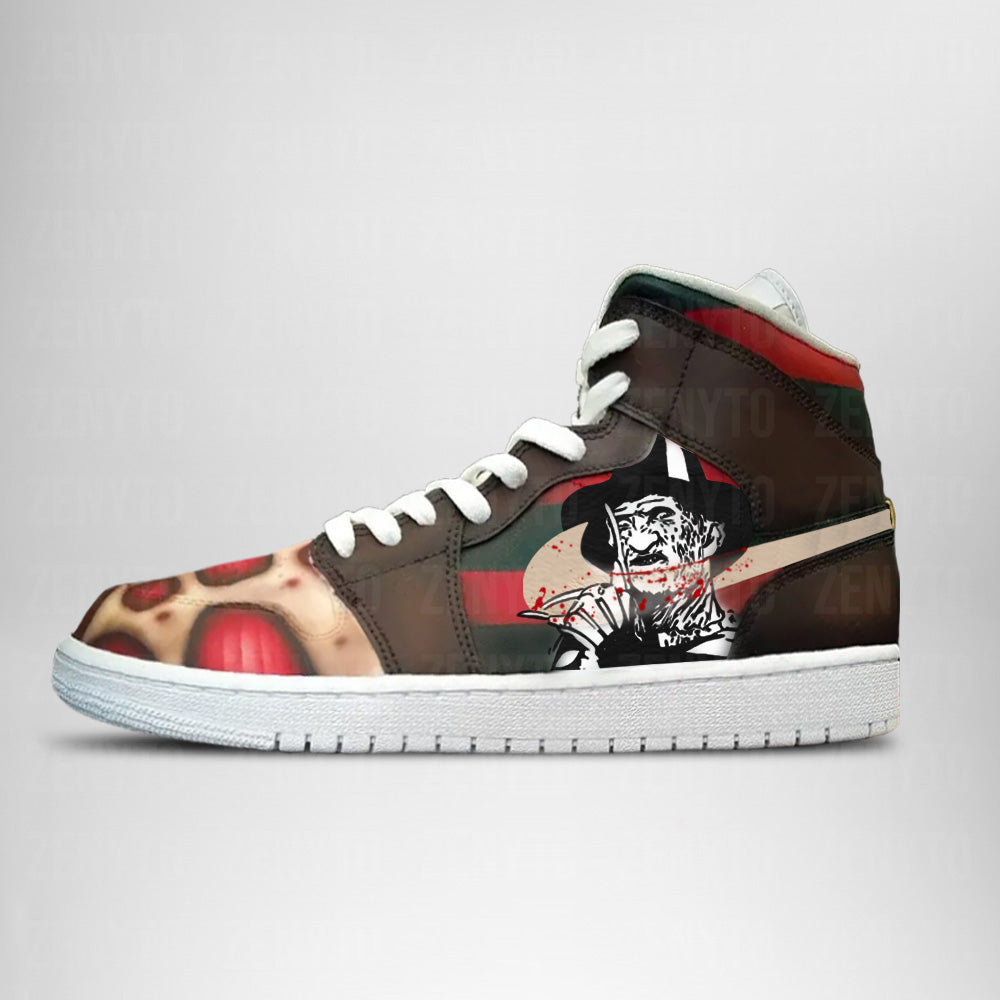 Ideafootwear Jason Voorhees Halloween V4 AJ1 High Sneakers Shoes For Men And Women