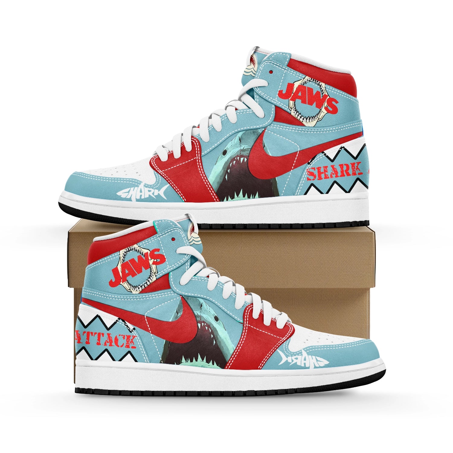Ideafootwear Jaws AJ1 High Sneakers Shoes For Men And Women