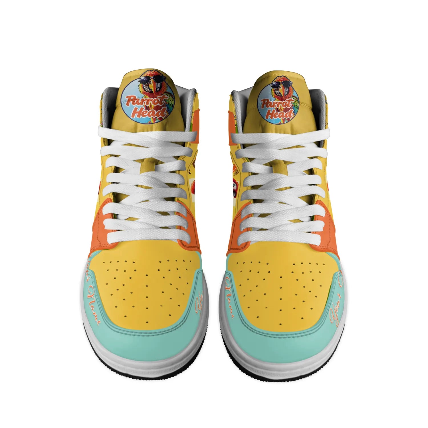 Ideafootwear Jimmy Buffett AJ1 High Sneakers Shoes For Men And Women