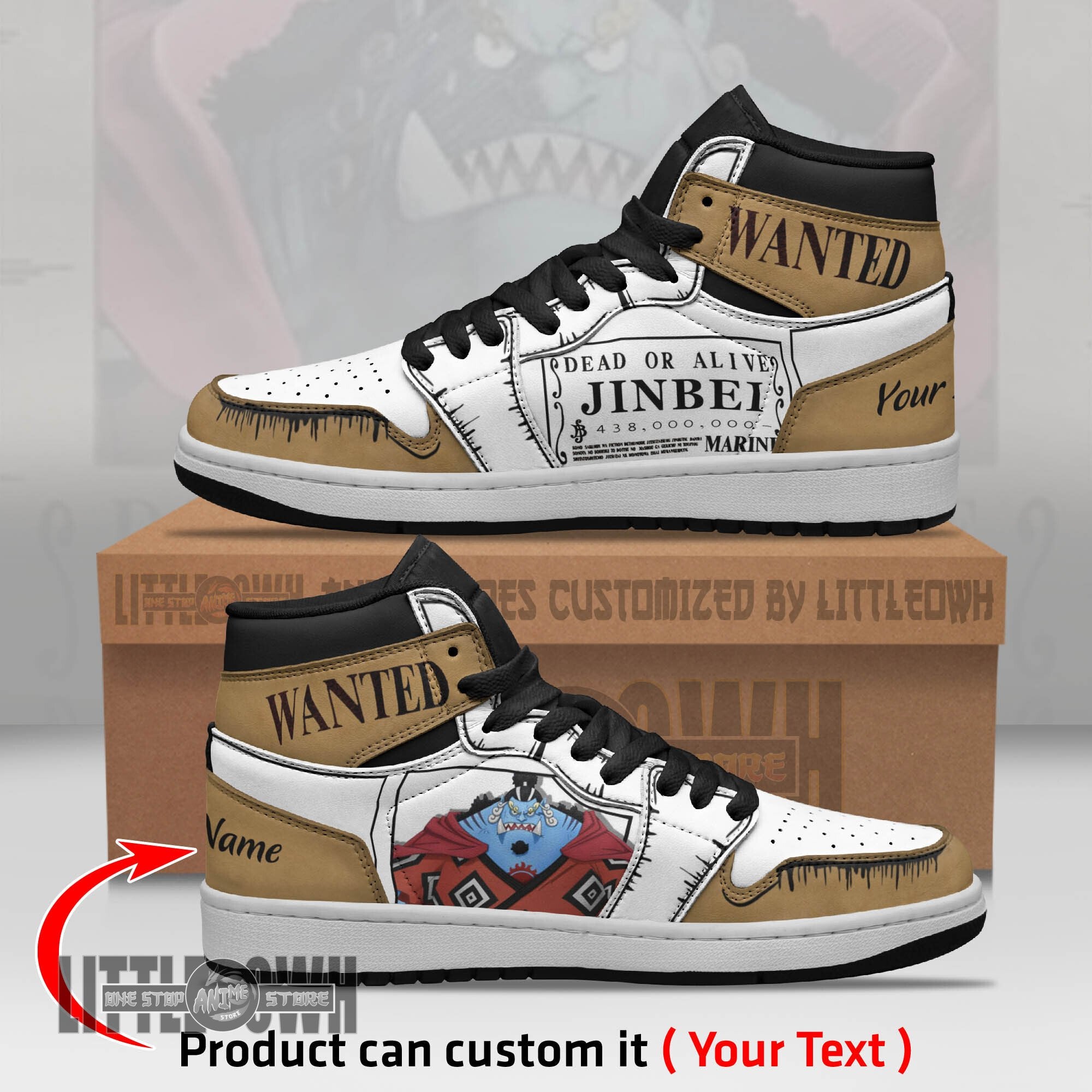 Ideafootwear Jinbei AJ1 High Sneakers Shoes For Men And Women