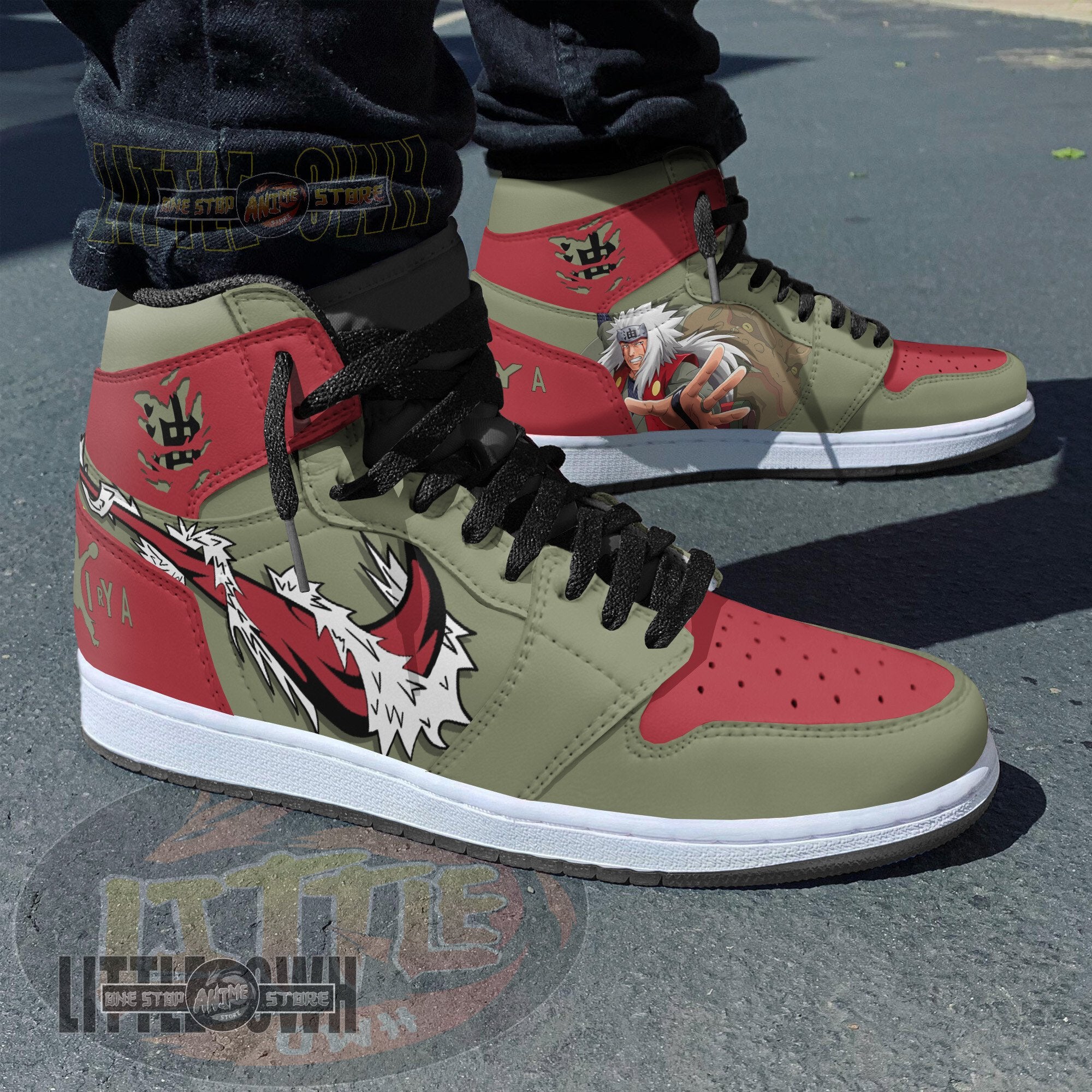 Ideafootwear Jiraiya AJ1 High Sneakers Shoes For Men And Women