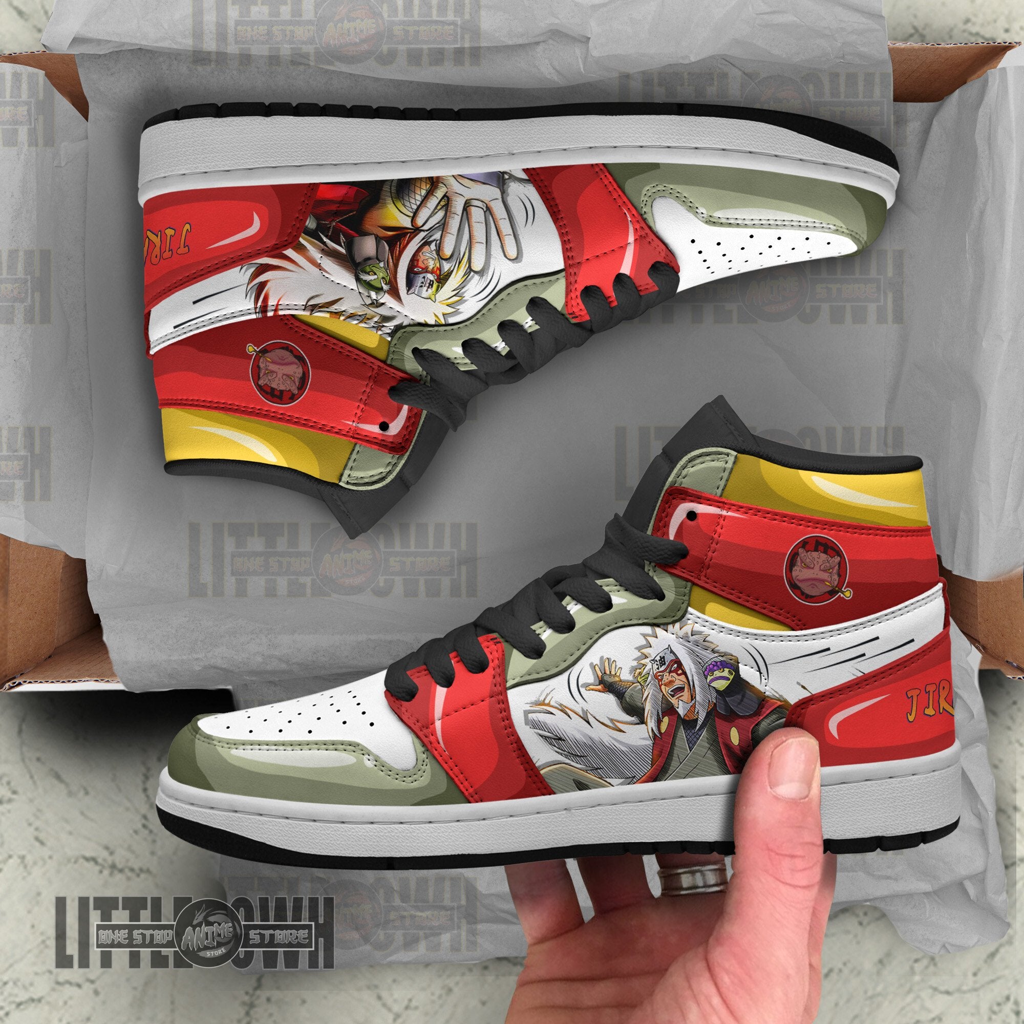 Ideafootwear Jiraiya AJ1 High Sneakers Shoes For Men And Women