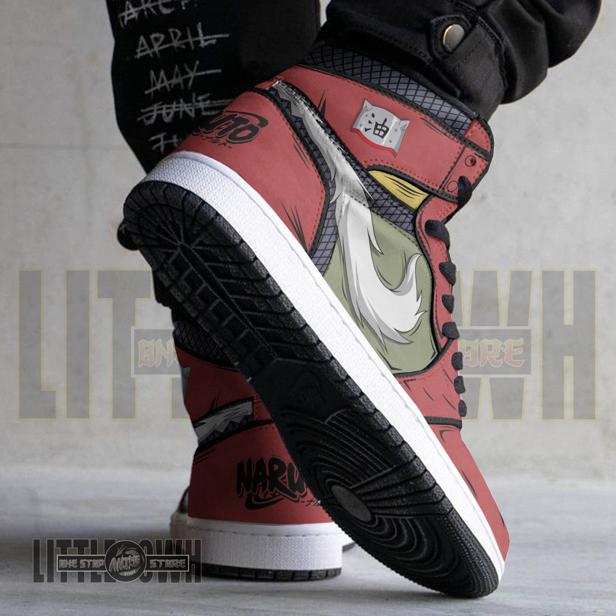 Ideafootwear Jiraiya AJ1 High Sneakers Shoes For Men And Women