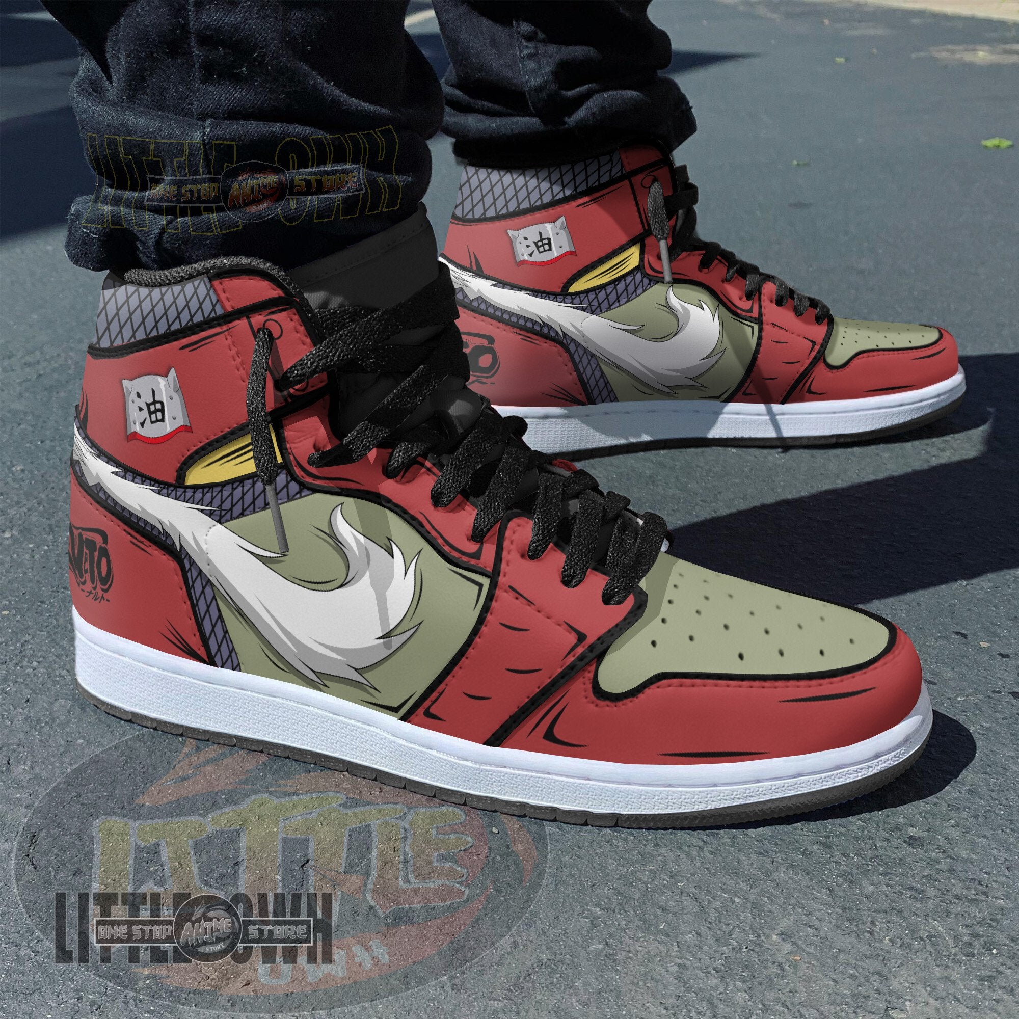 Ideafootwear Jiraiya AJ1 High Sneakers Shoes For Men And Women