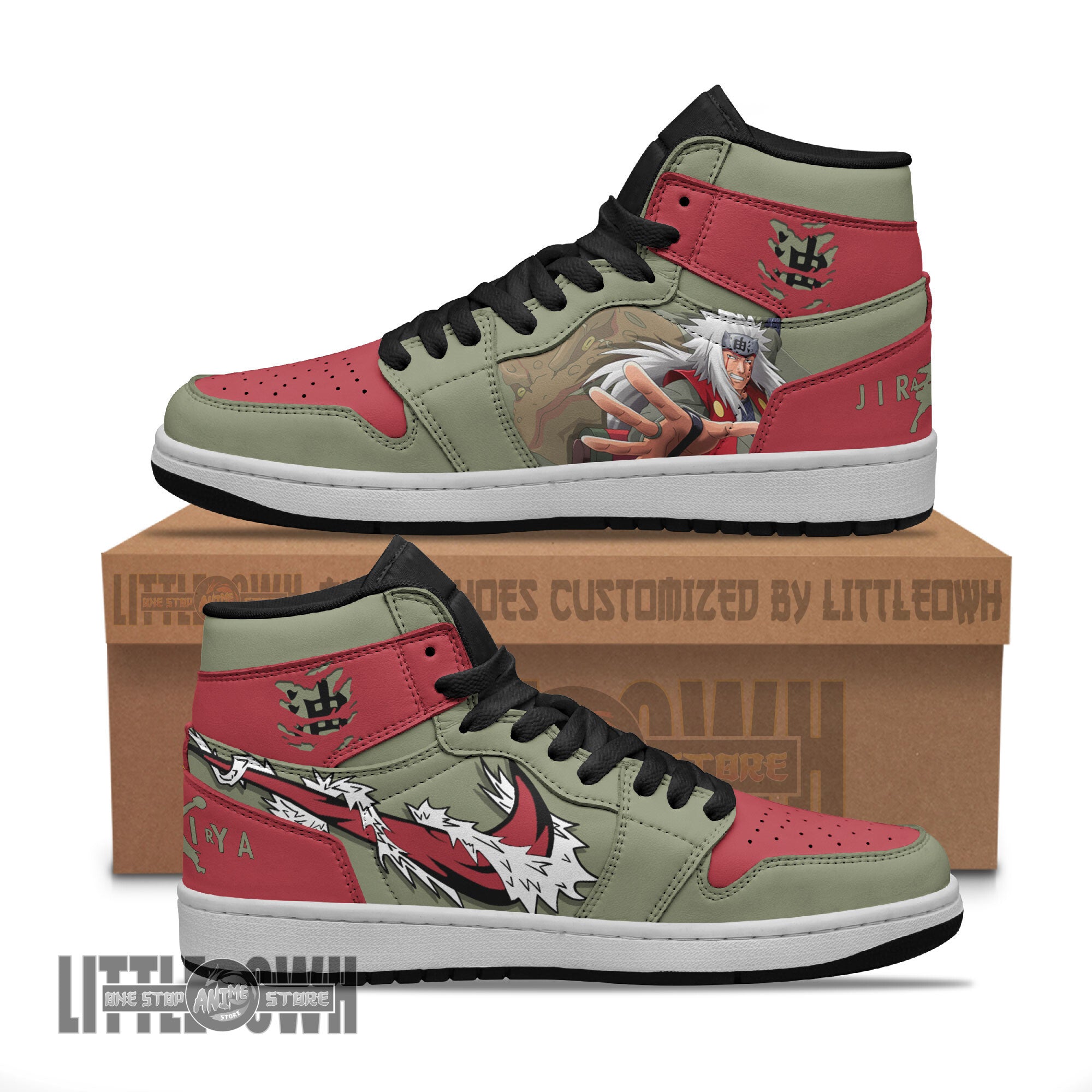 Ideafootwear Jiraiya AJ1 High Sneakers Shoes For Men And Women