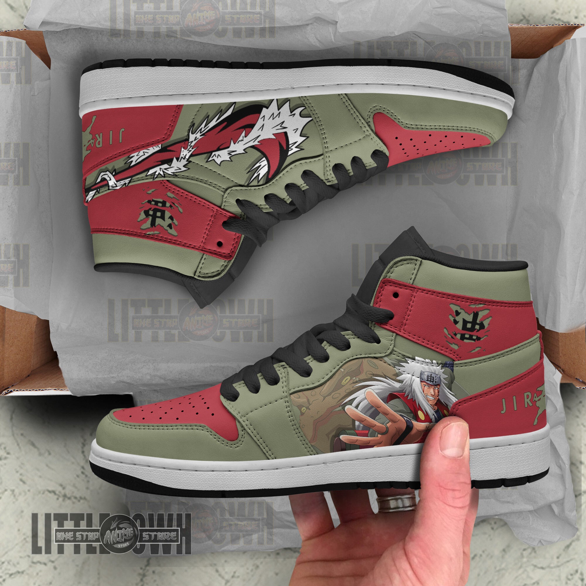 Ideafootwear Jiraiya AJ1 High Sneakers Shoes For Men And Women