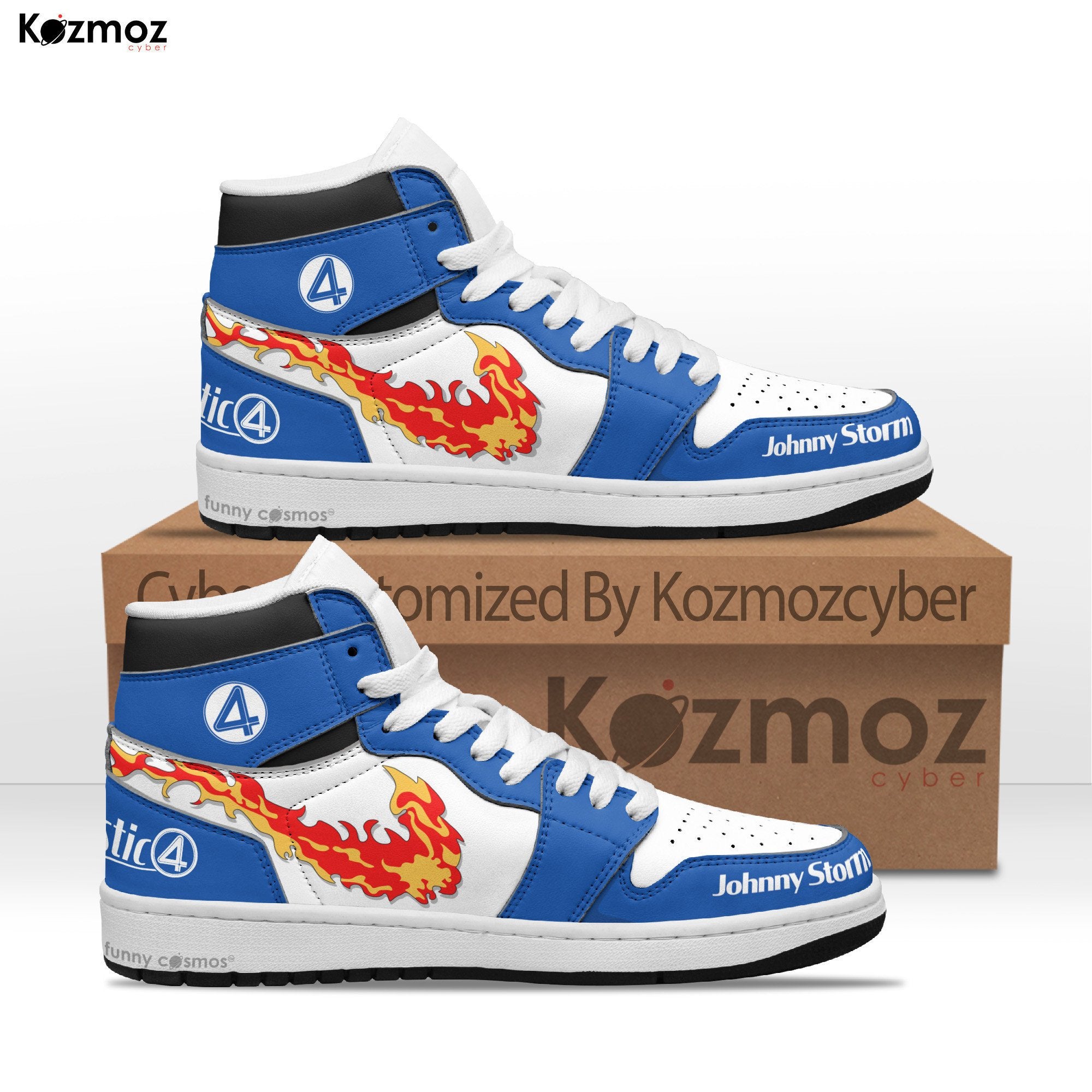 Ideafootwear Johnny Storm AJ1 High Sneakers Shoes For Men And Women