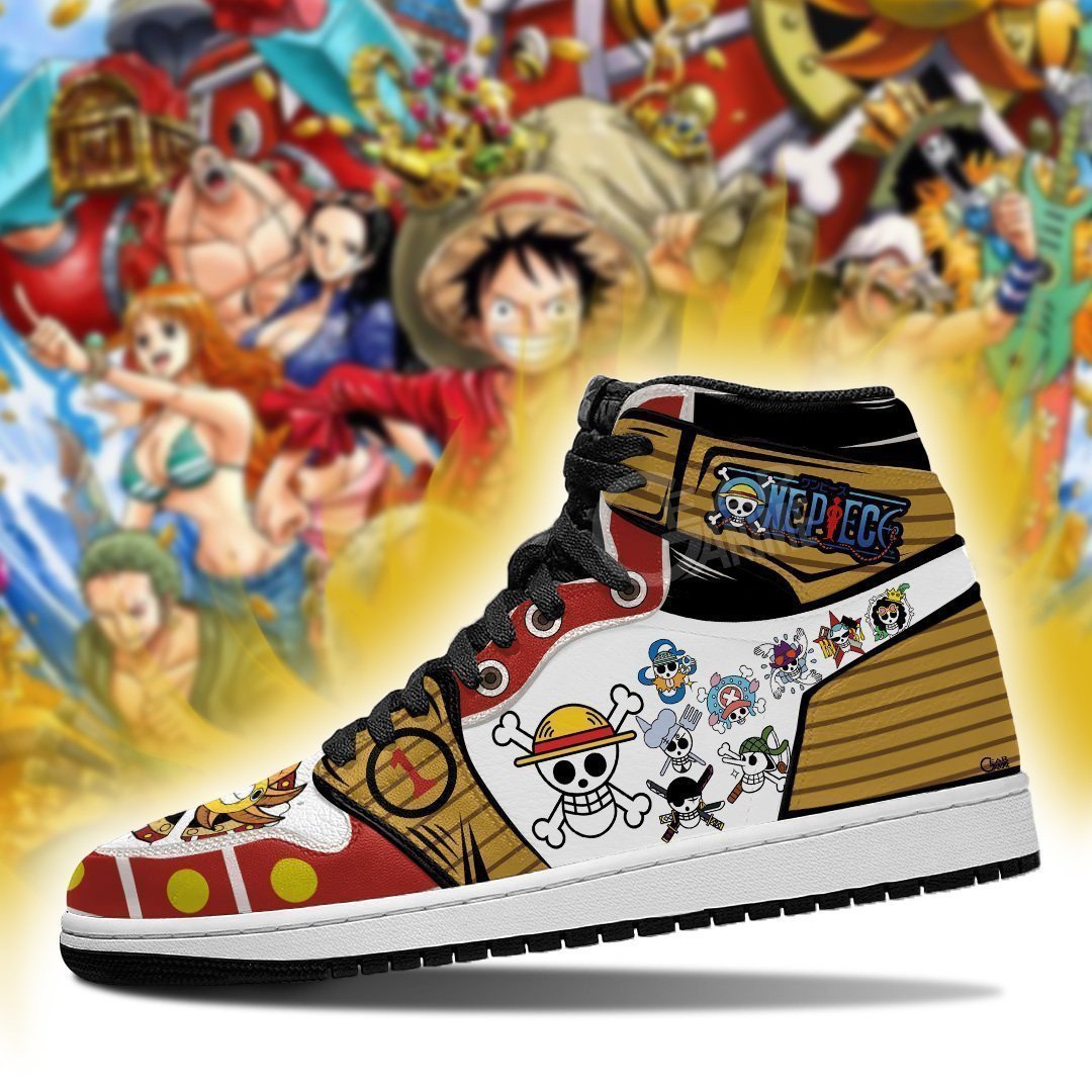 Ideafootwear Jolly Roger AJ1 High Sneakers Shoes For Men And Women