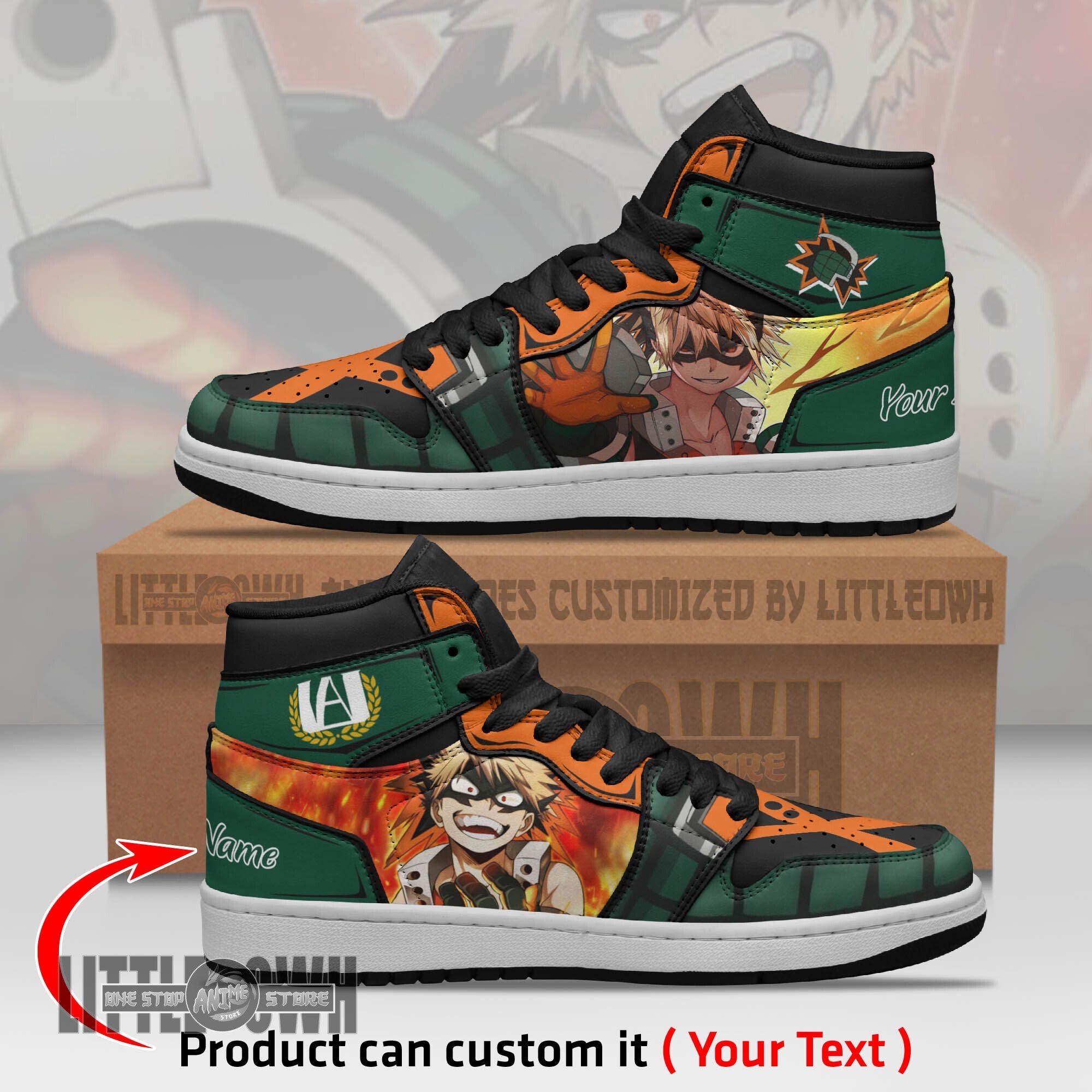 Ideafootwear Kacchan AJ1 High Sneakers Shoes For Men And Women