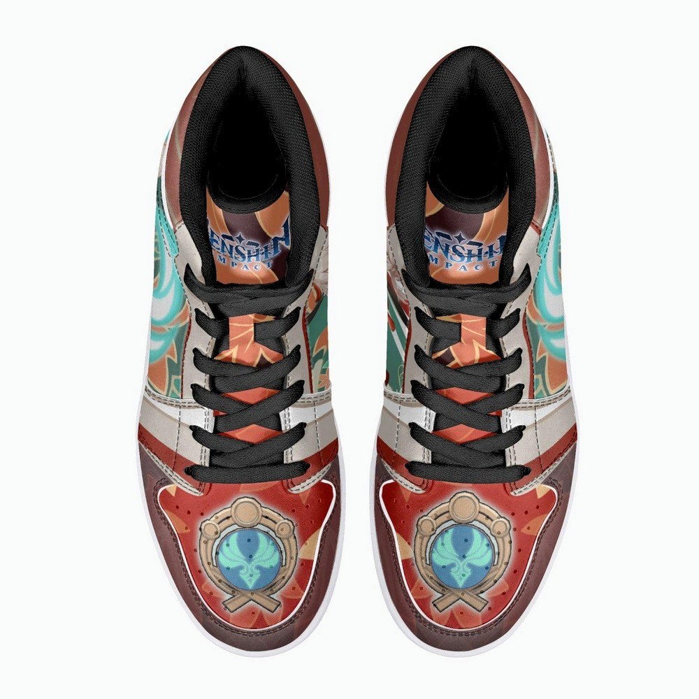 Ideafootwear Kaedehara Kazuha Genshin Impact AJ1 High Sneakers Shoes For Men And Women