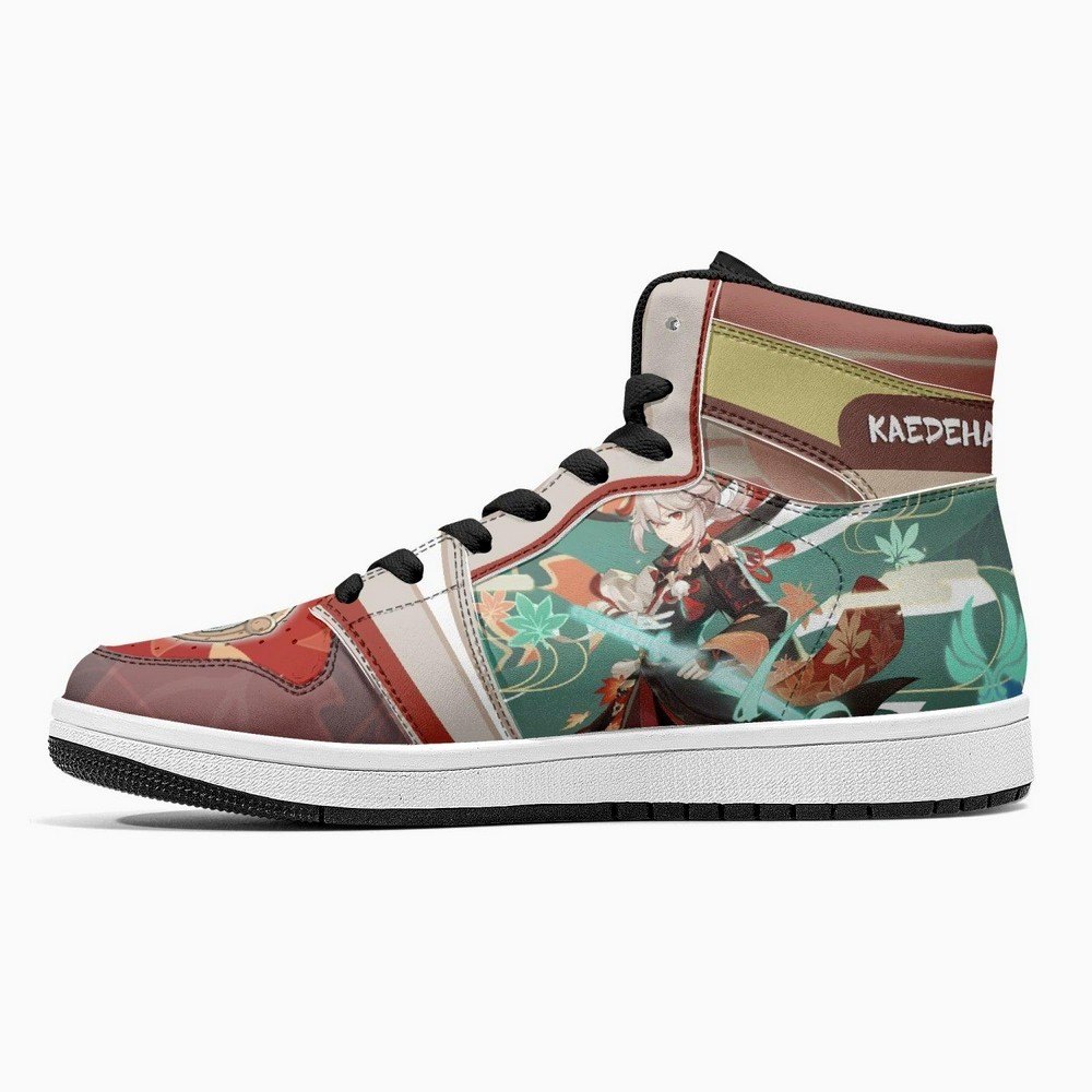 Ideafootwear Kaedehara Kazuha Genshin Impact AJ1 High Sneakers Shoes For Men And Women