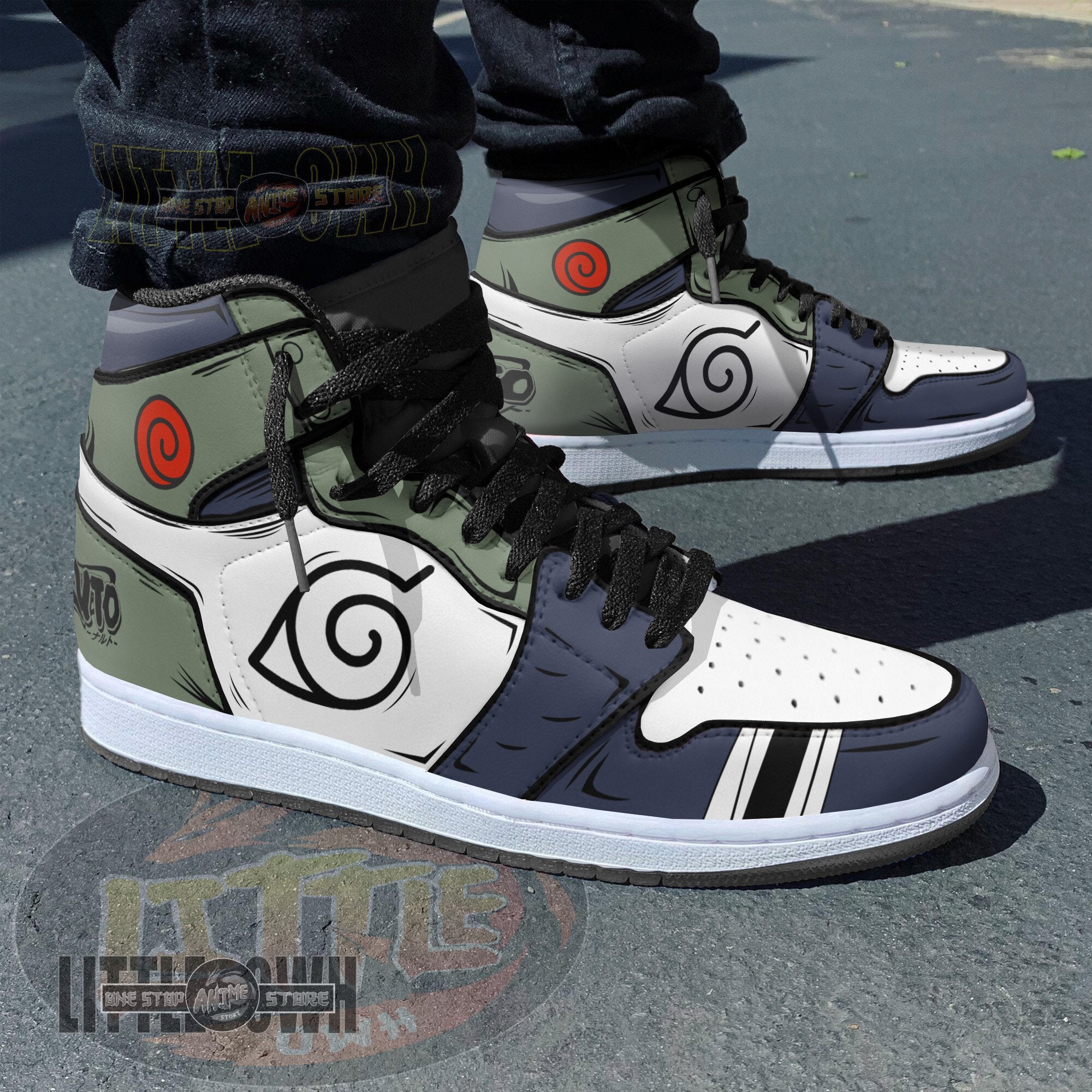 Ideafootwear Kakashi Hatake AJ1 High Sneakers Shoes For Men And Women