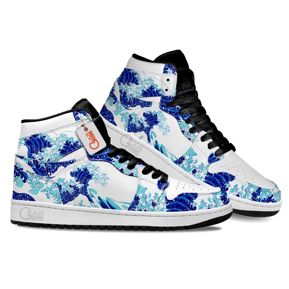 Ideafootwear Kanagawa Great Wave AJ1 High Sneakers Shoes For Men And Women