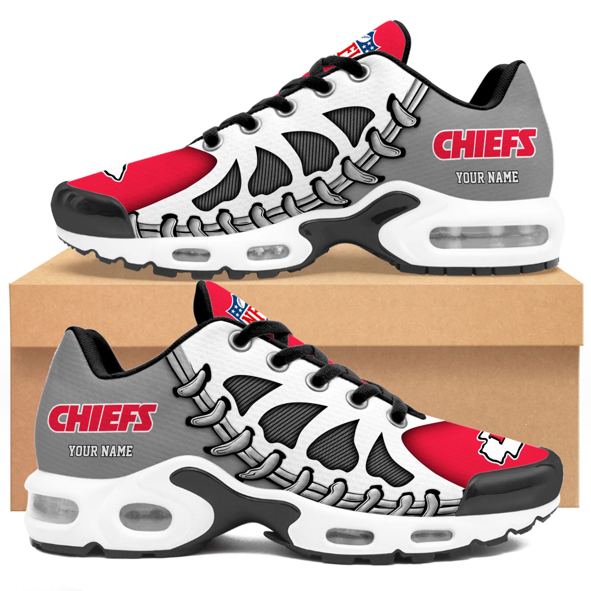 Ideafootwear Kansas City Chiefs TN Shoes Sneakers For Men And Women