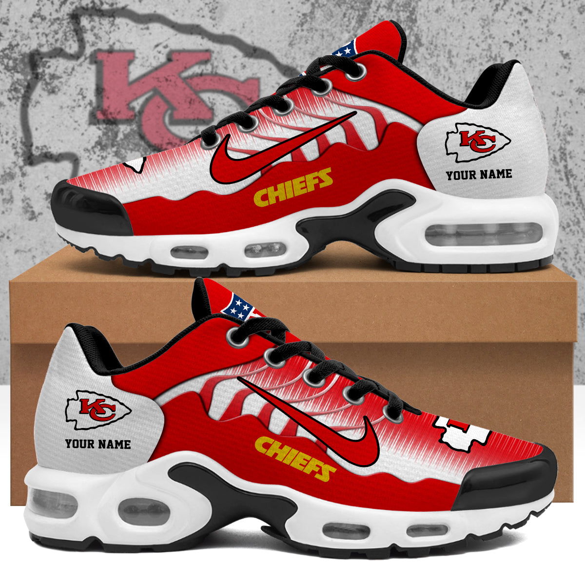 Ideafootwear Kansas City Chiefs TN Shoes Sneakers For Men And Women