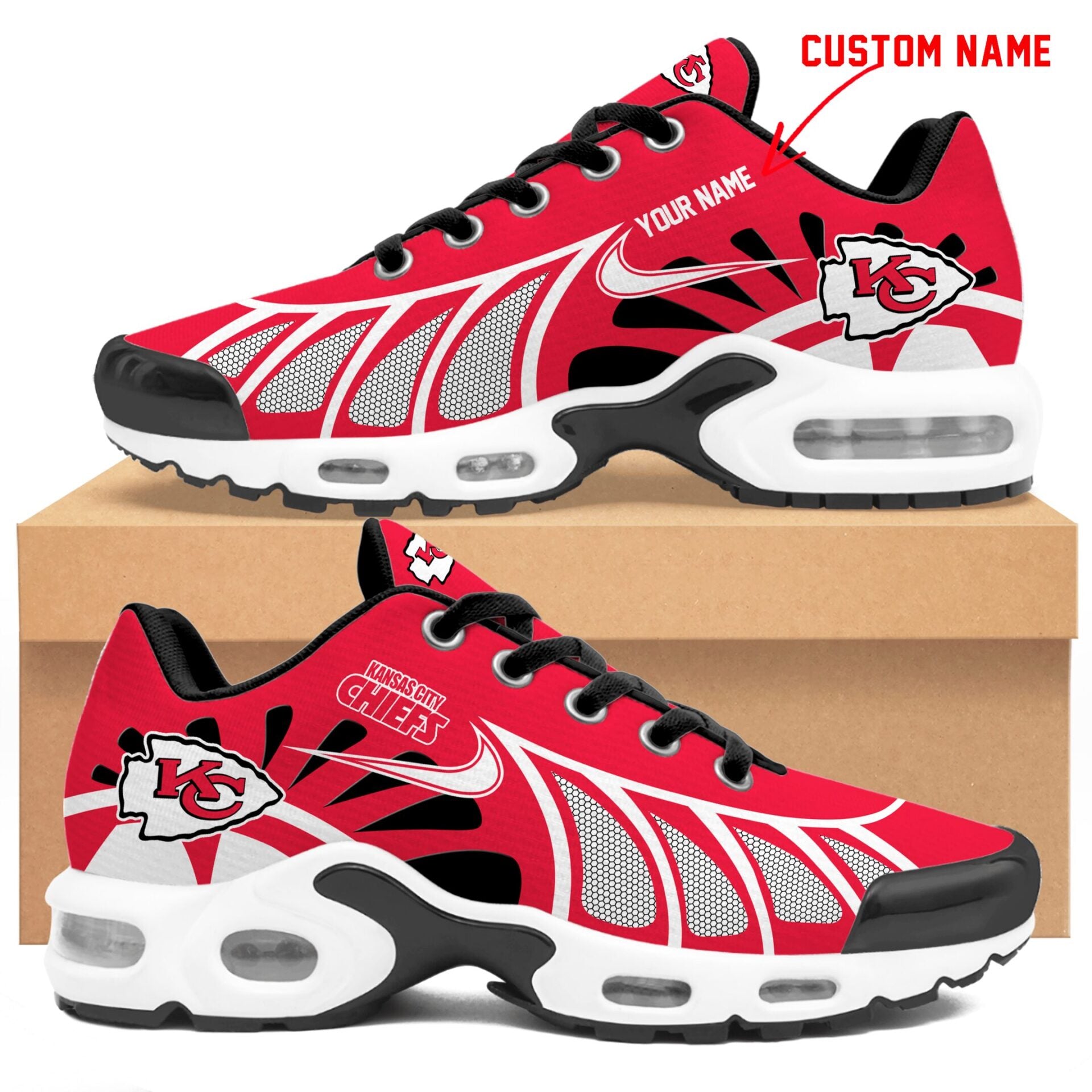 Ideafootwear Kansas City Chiefs TN Shoes Sneakers For Men And Women