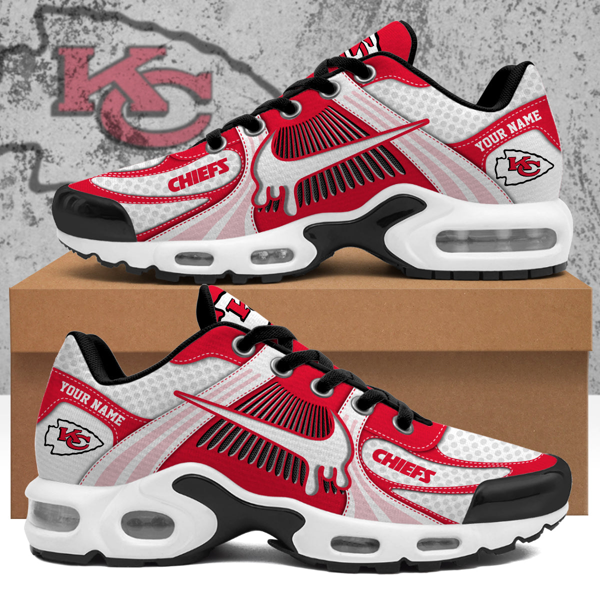 Ideafootwear Kansas City Chiefs TN Shoes Sneakers For Men And Women