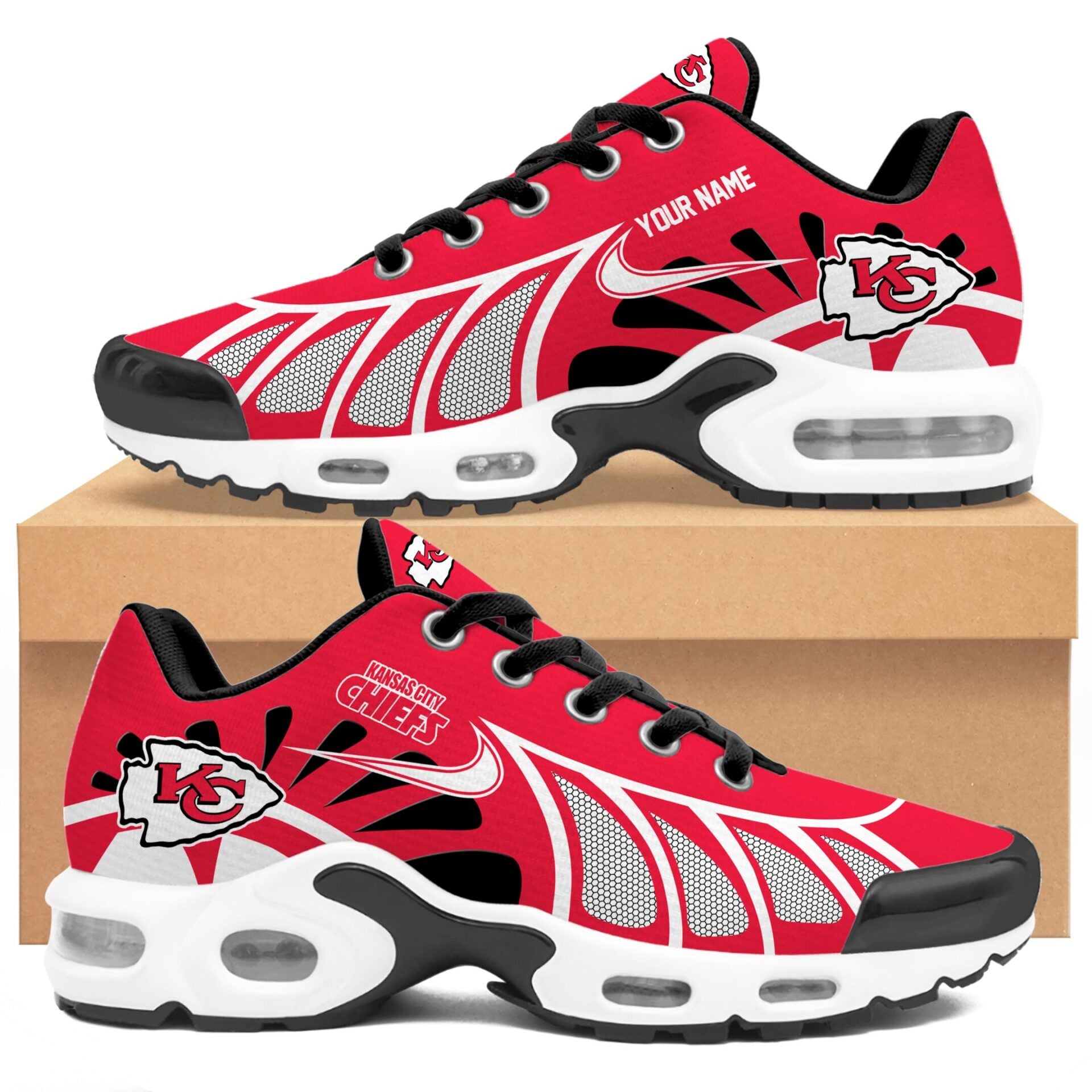 Ideafootwear Kansas City Chiefs TN Shoes Sneakers For Men And Women
