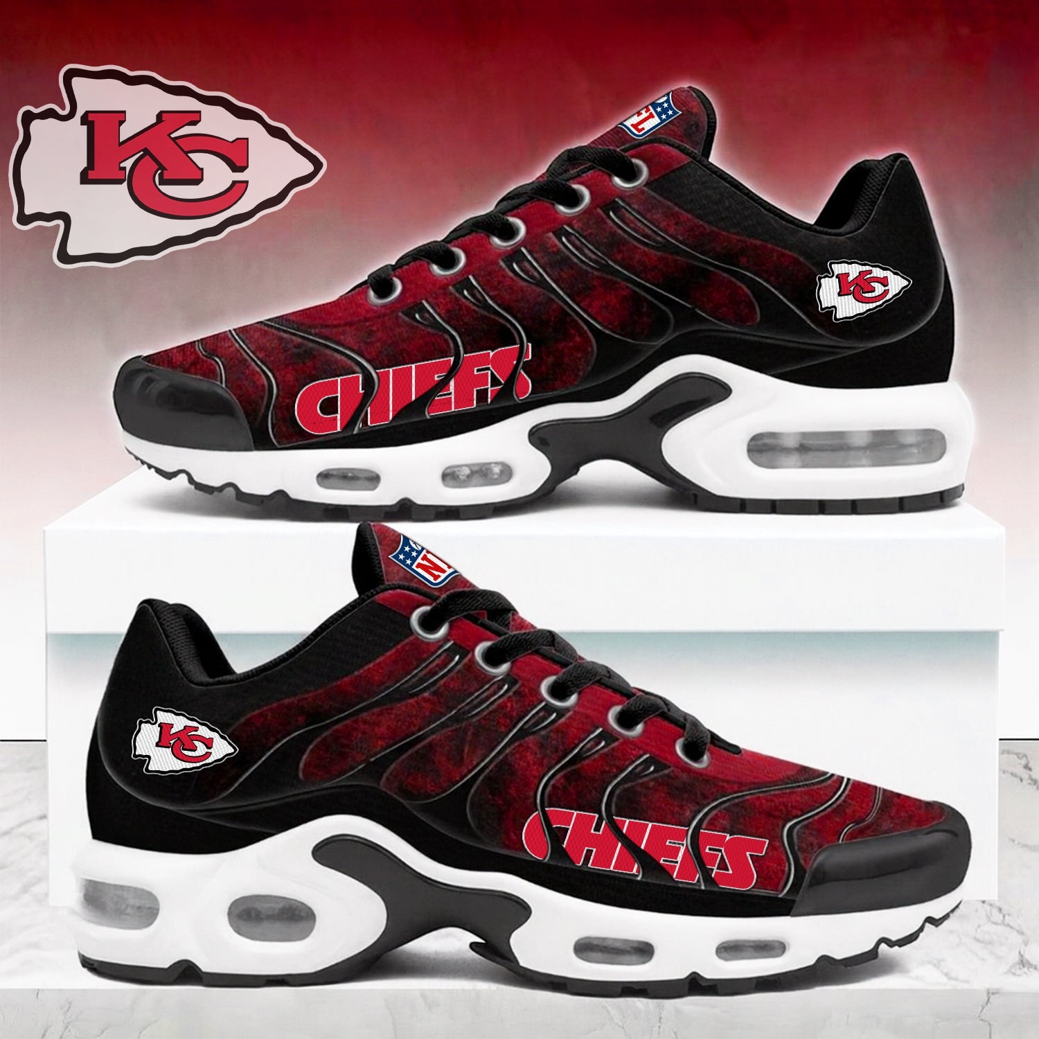 Ideafootwear Kansas City Chiefs TN Shoes Sneakers For Men And Women