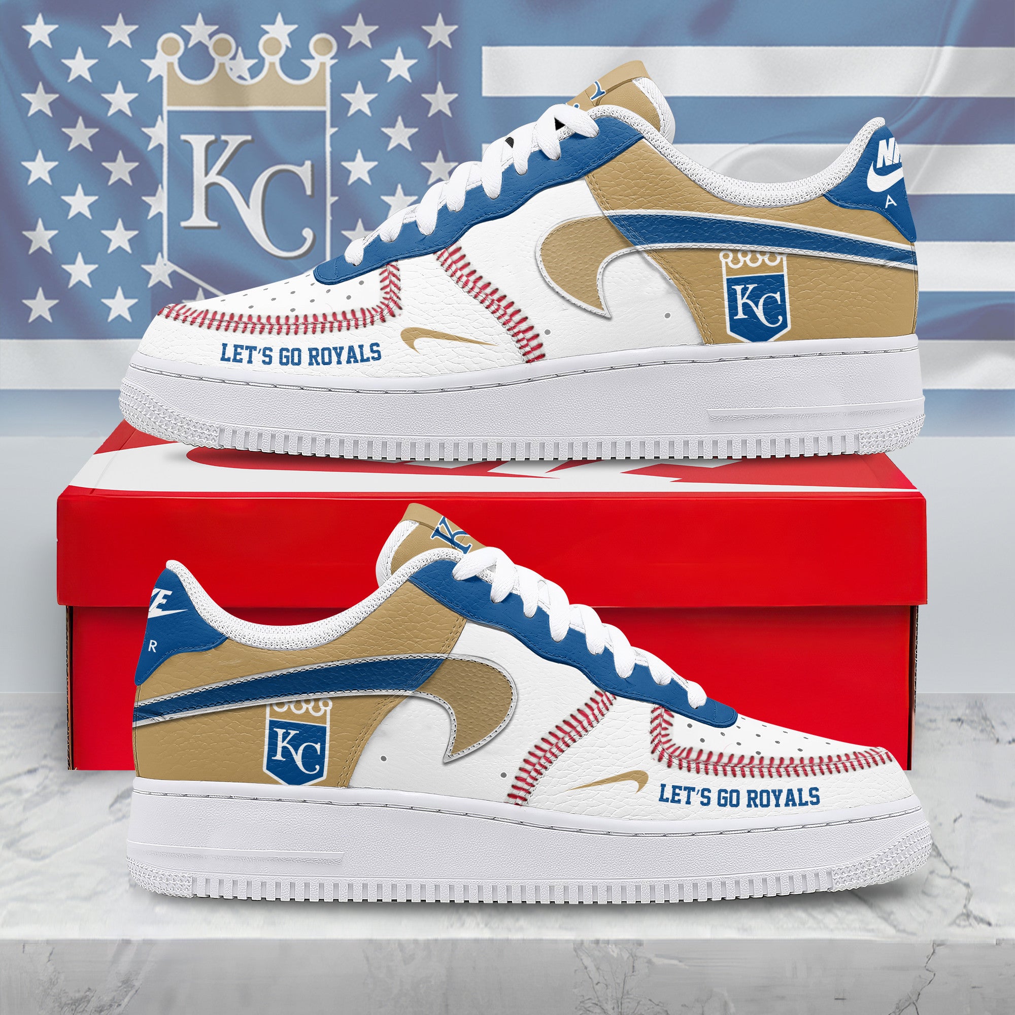 Ideafootwear Kansas City Royals Air Low-Top Sneakers Shoes For Men And Women 1