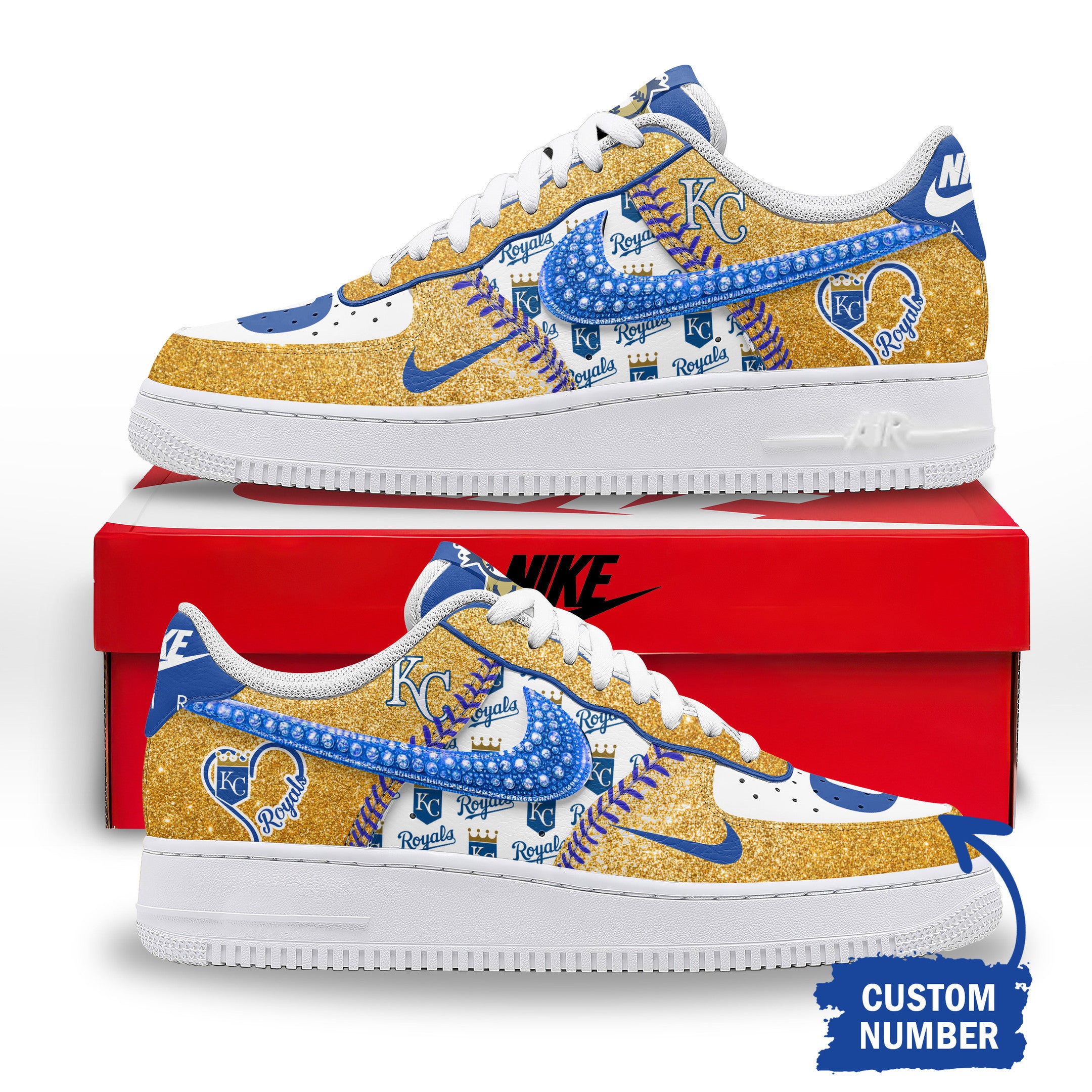 Ideafootwear Kansas City Royals Air Low-Top Sneakers Shoes For Men And Women 1