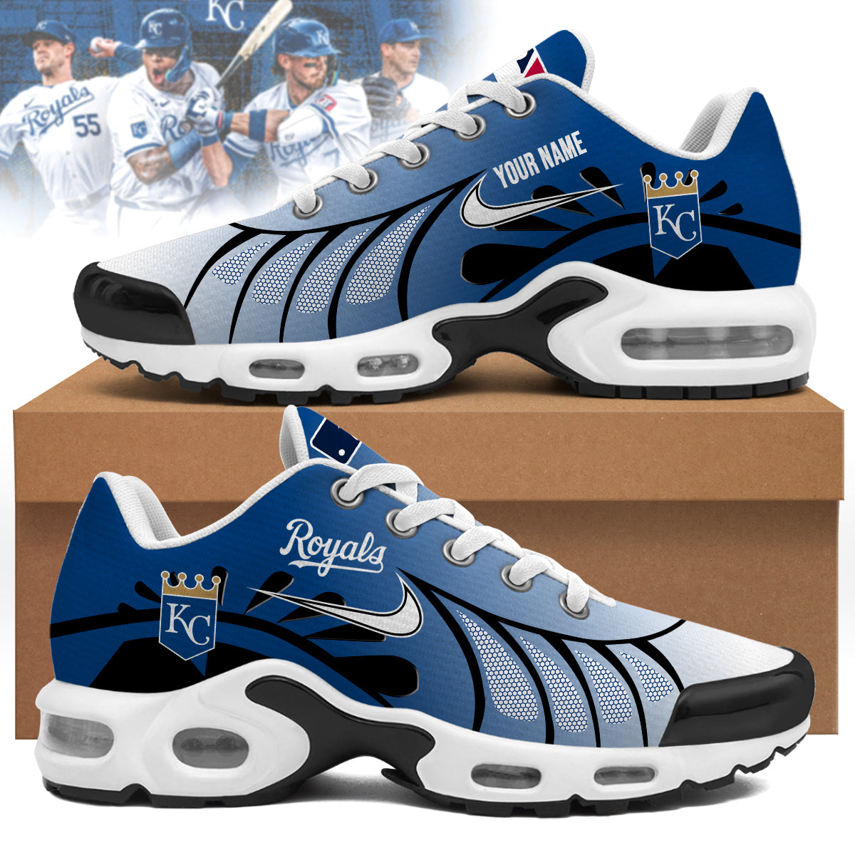 Ideafootwear Kansas City Royals TN Shoes Sneakers For Men And Women