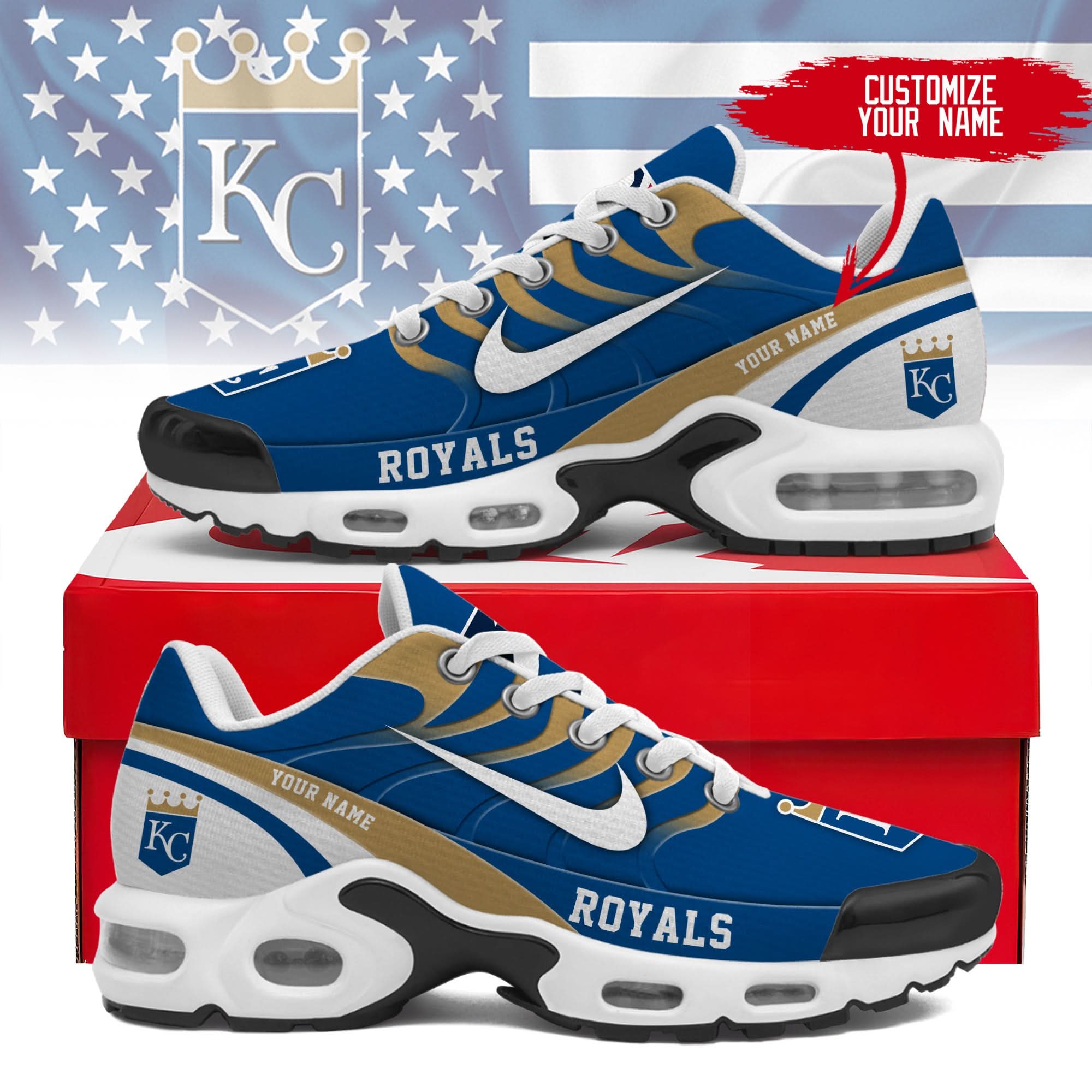 Ideafootwear Kansas City Royals TN Shoes Sneakers For Men And Women