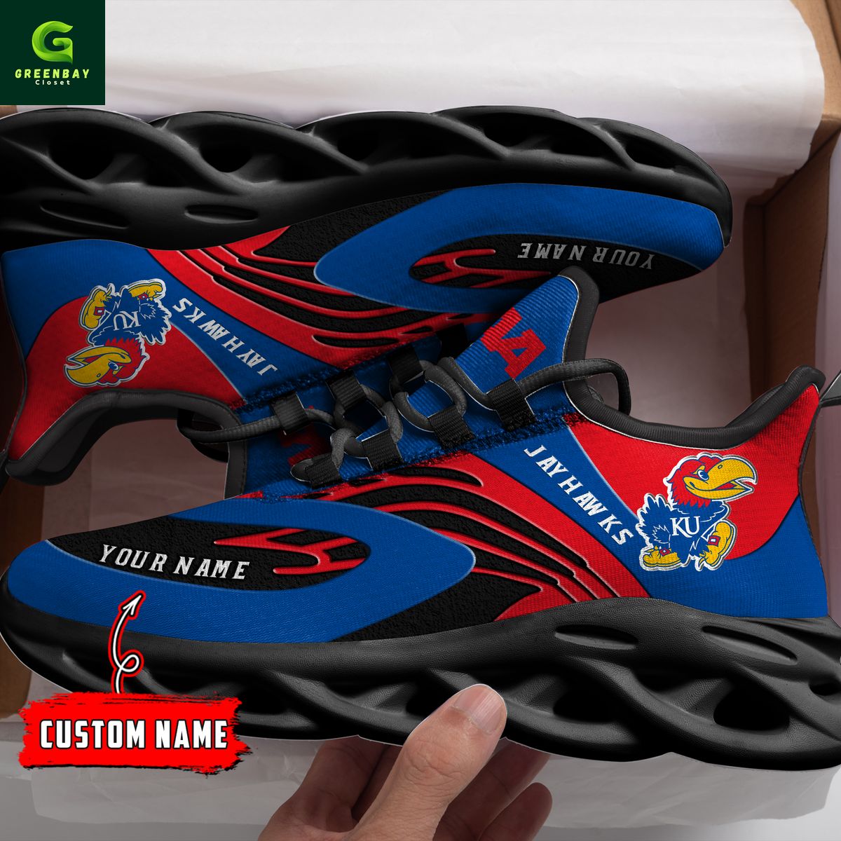 Ideafootwear Kansas Jayhawks Max Soul Shoes Sneakers For Men And Women
