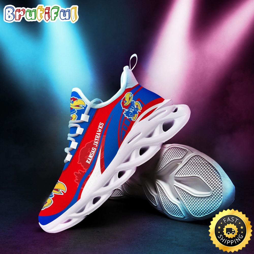 Ideafootwear Kansas Jayhawks Max Soul Shoes Sneakers For Men And Women