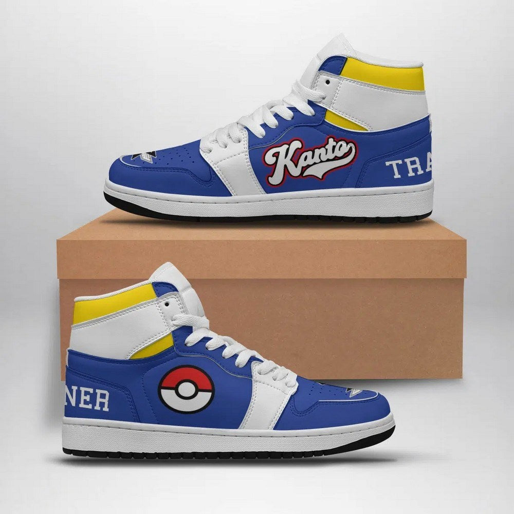 Ideafootwear Kanto Trainer Pokemon  AJ1 High Sneakers Shoes For Men And Women