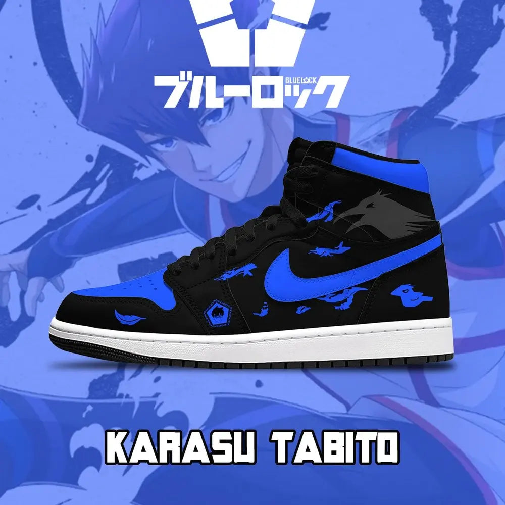 Ideafootwear Karasu Tabito V.1 Blue Lock  AJ1 High Sneakers Shoes For Men And Women