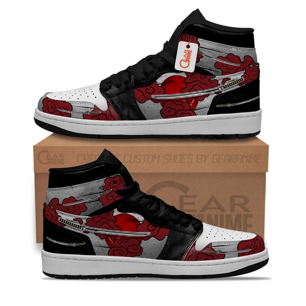 Ideafootwear Katana Red Clouds AJ1 High Sneakers Shoes For Men And Women