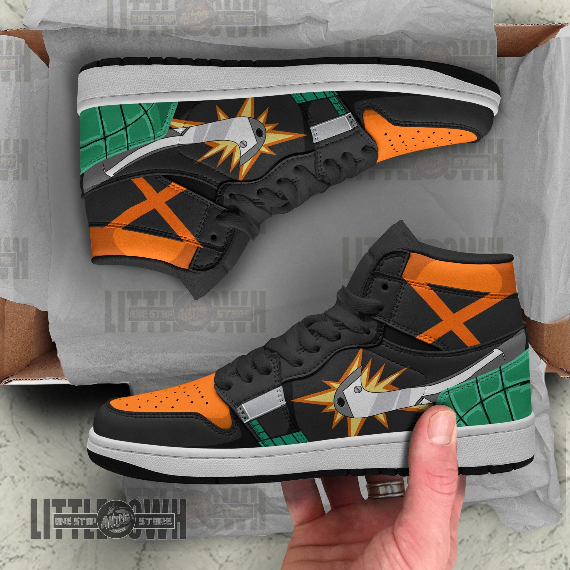 Ideafootwear Katsuki Bakugo AJ1 High Sneakers Shoes For Men And Women
