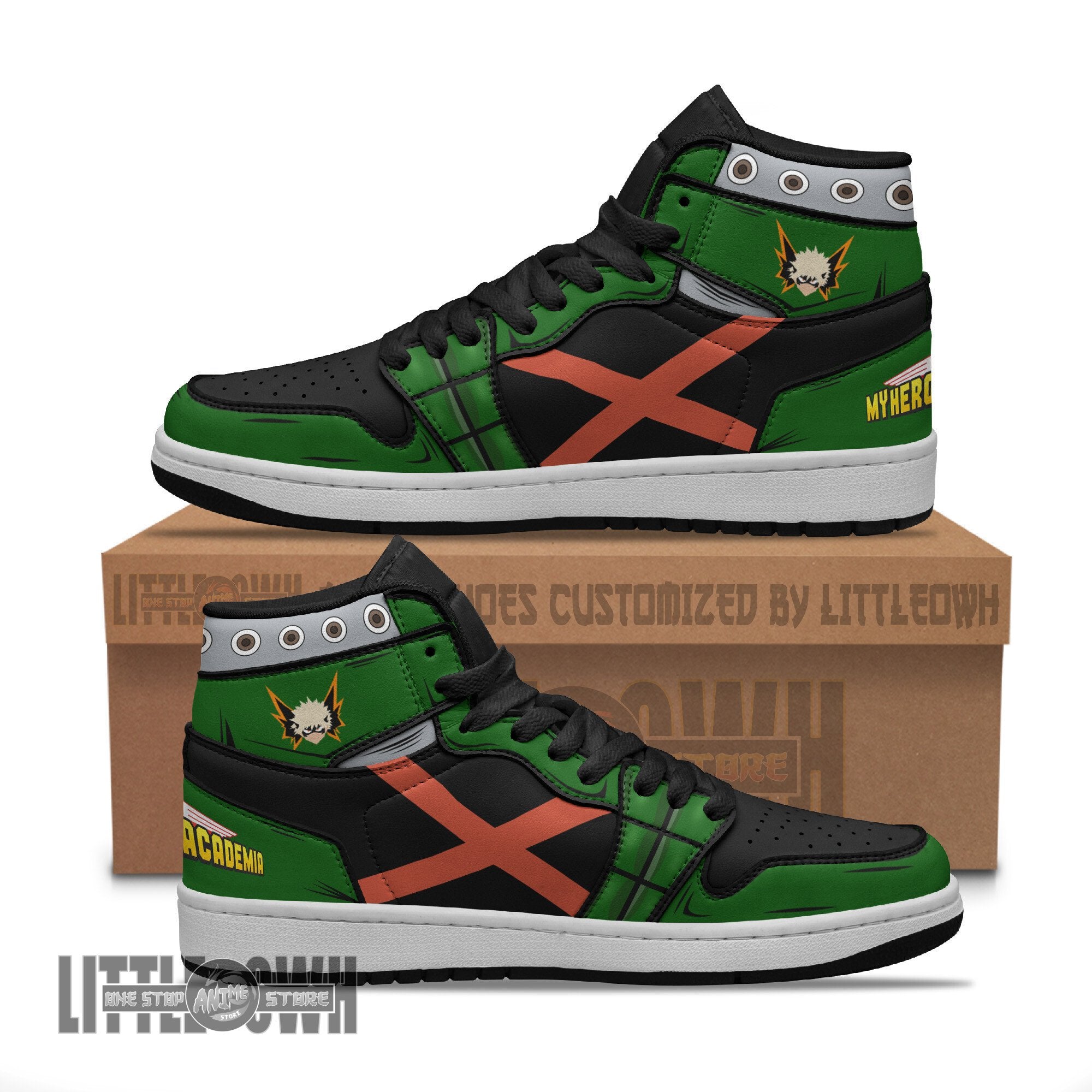 Ideafootwear Katsuki Bakugo AJ1 High Sneakers Shoes For Men And Women