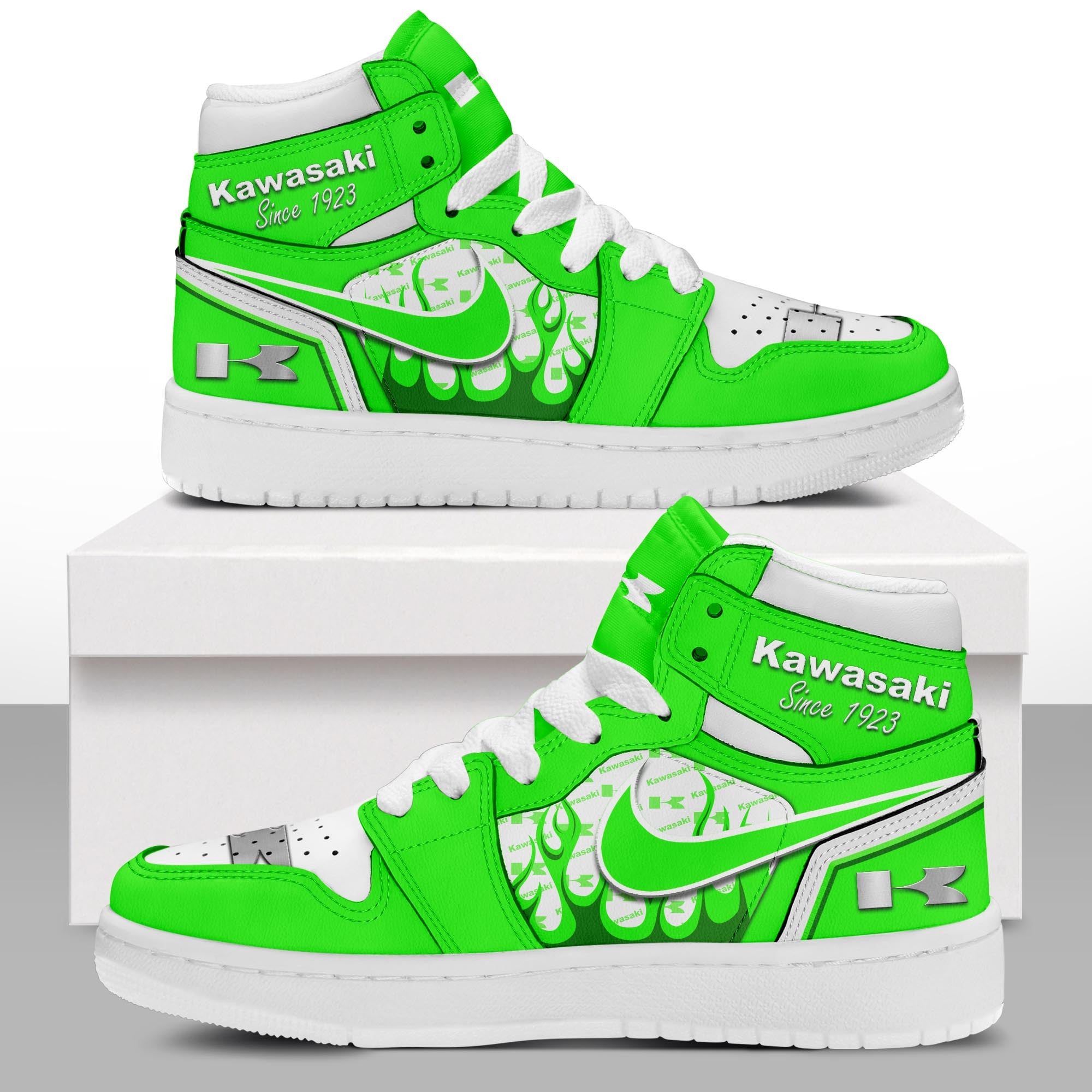 Ideafootwear Kawasaki AJ1 High Sneakers Shoes For Men And Women