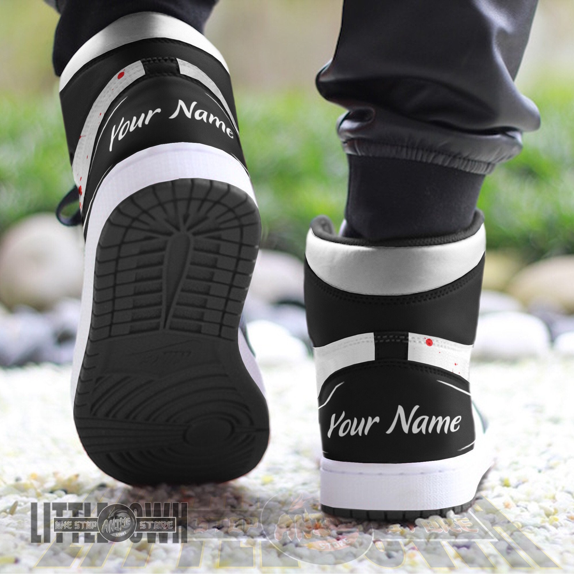 Ideafootwear Ken Kaneki AJ1 High Sneakers Shoes For Men And Women