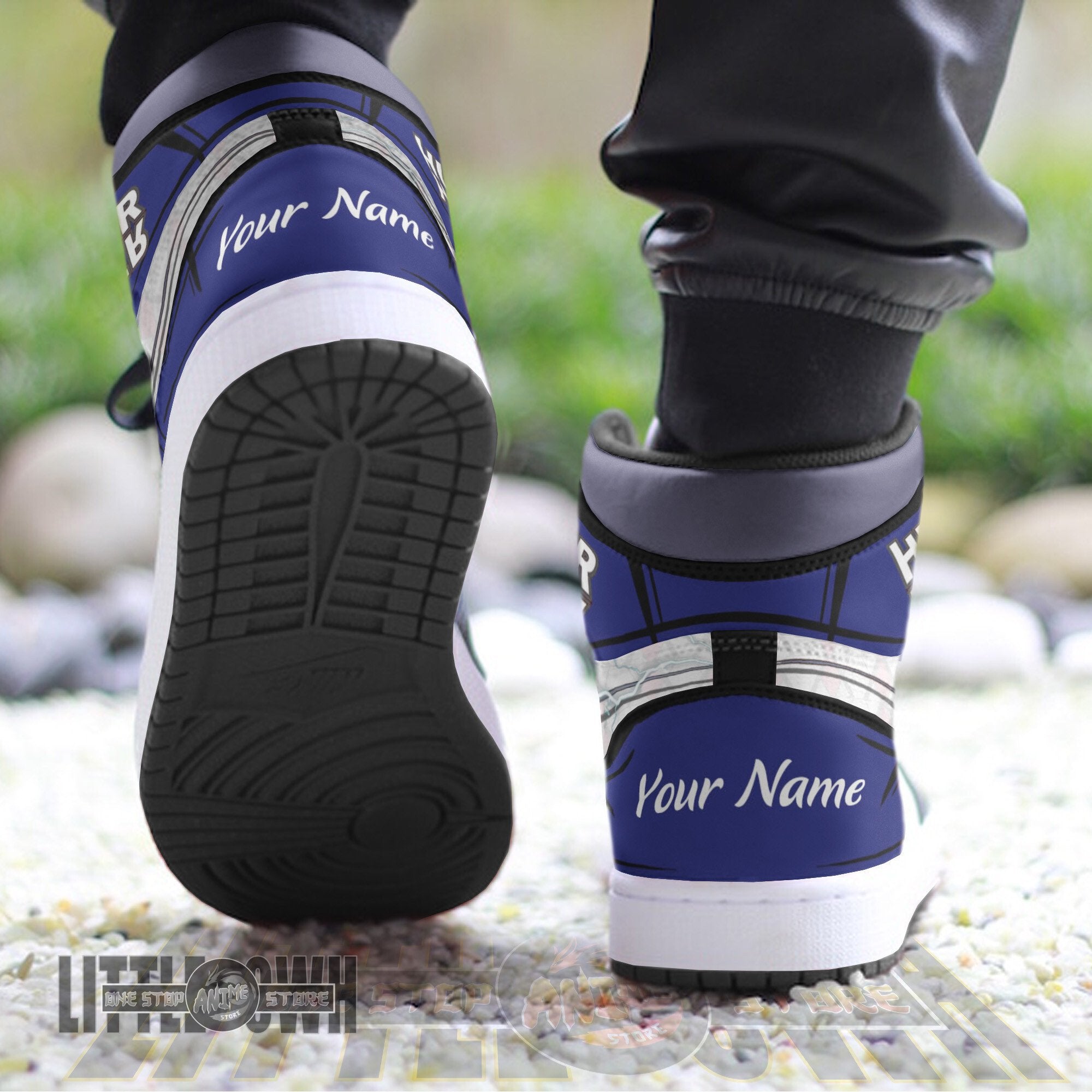 Ideafootwear Killua Zoldyck AJ1 High Sneakers Shoes For Men And Women