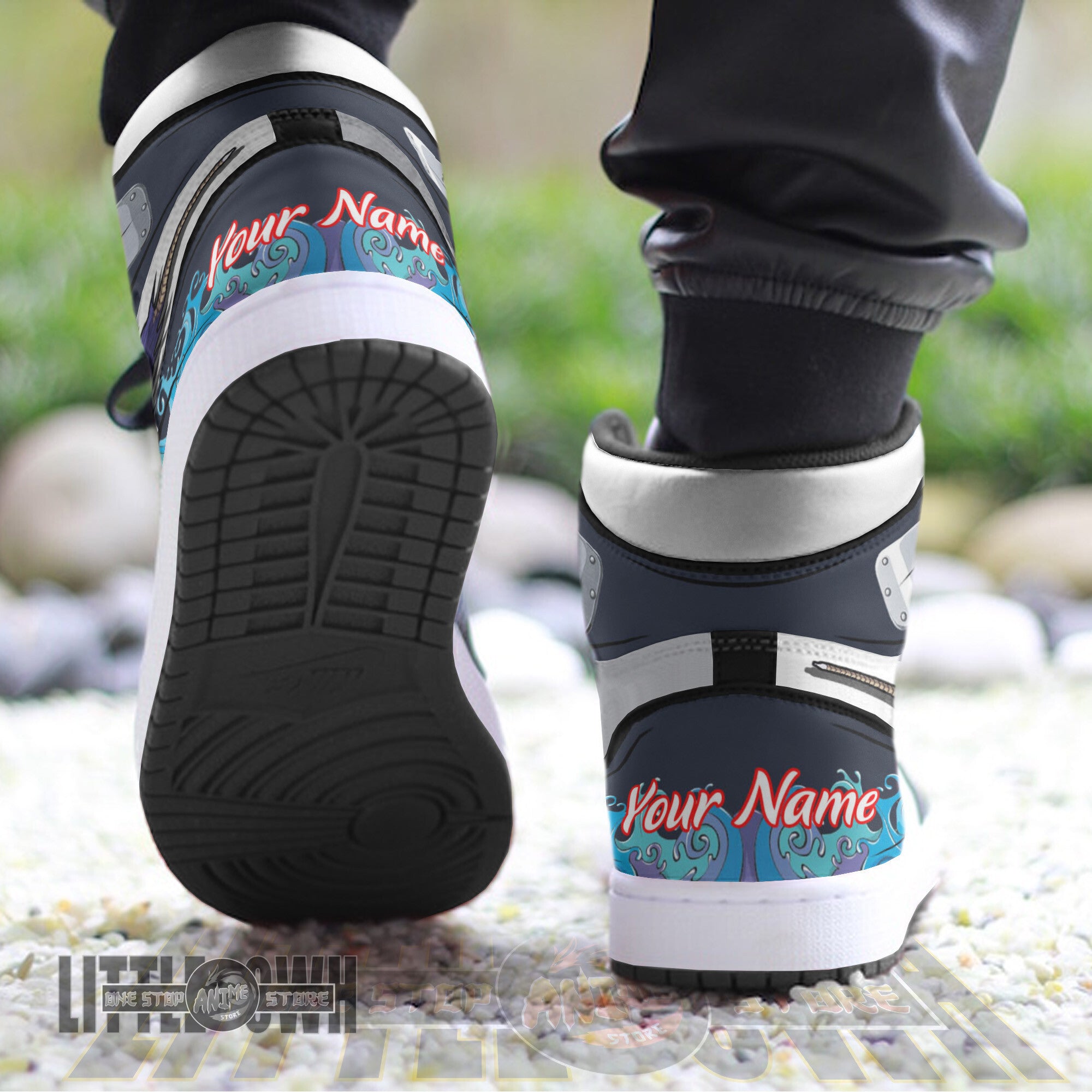 Ideafootwear Kisame Hoshigaki AJ1 High Sneakers Shoes For Men And Women