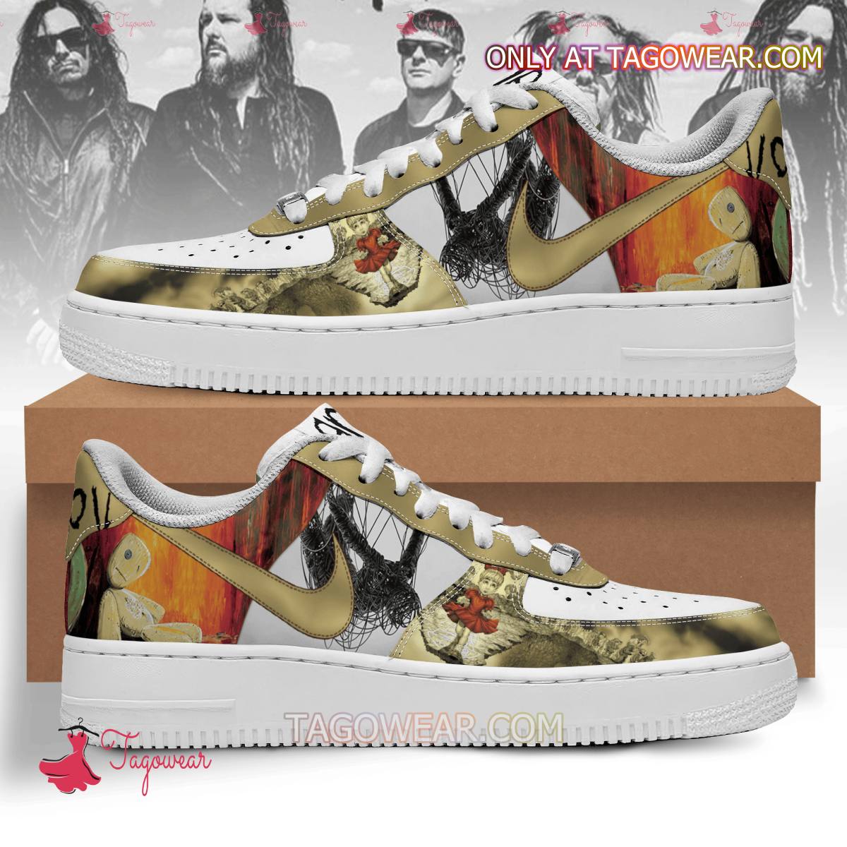 Ideafootwear Korn Album Cover Air Low-Top Sneakers Shoes For Men And Women 1