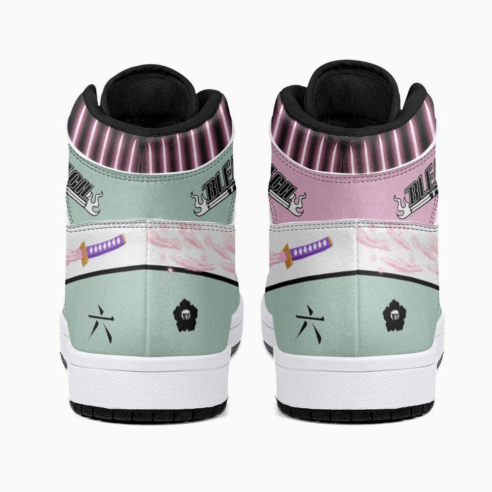 Ideafootwear Kuchiki Byakuya Bankai Bur?chi AJ1 High Sneakers Shoes For Men And Women