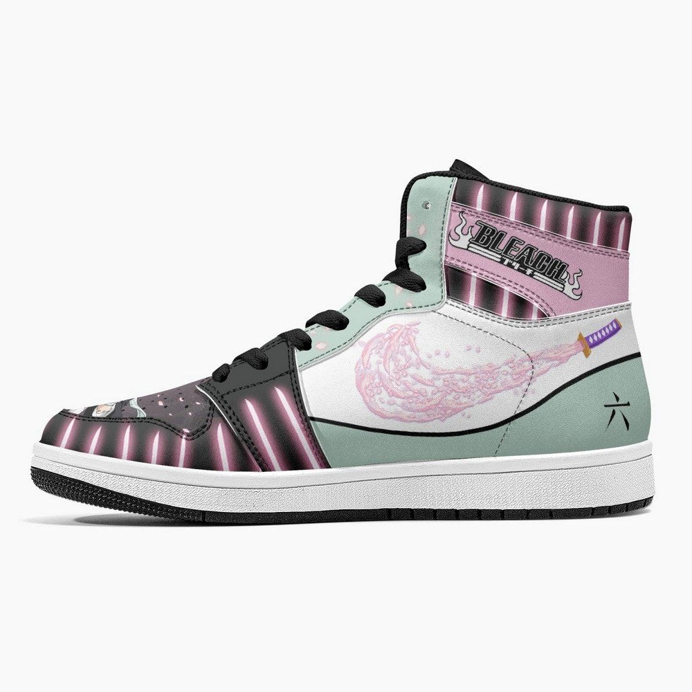 Ideafootwear Kuchiki Byakuya Bankai Bur?chi AJ1 High Sneakers Shoes For Men And Women