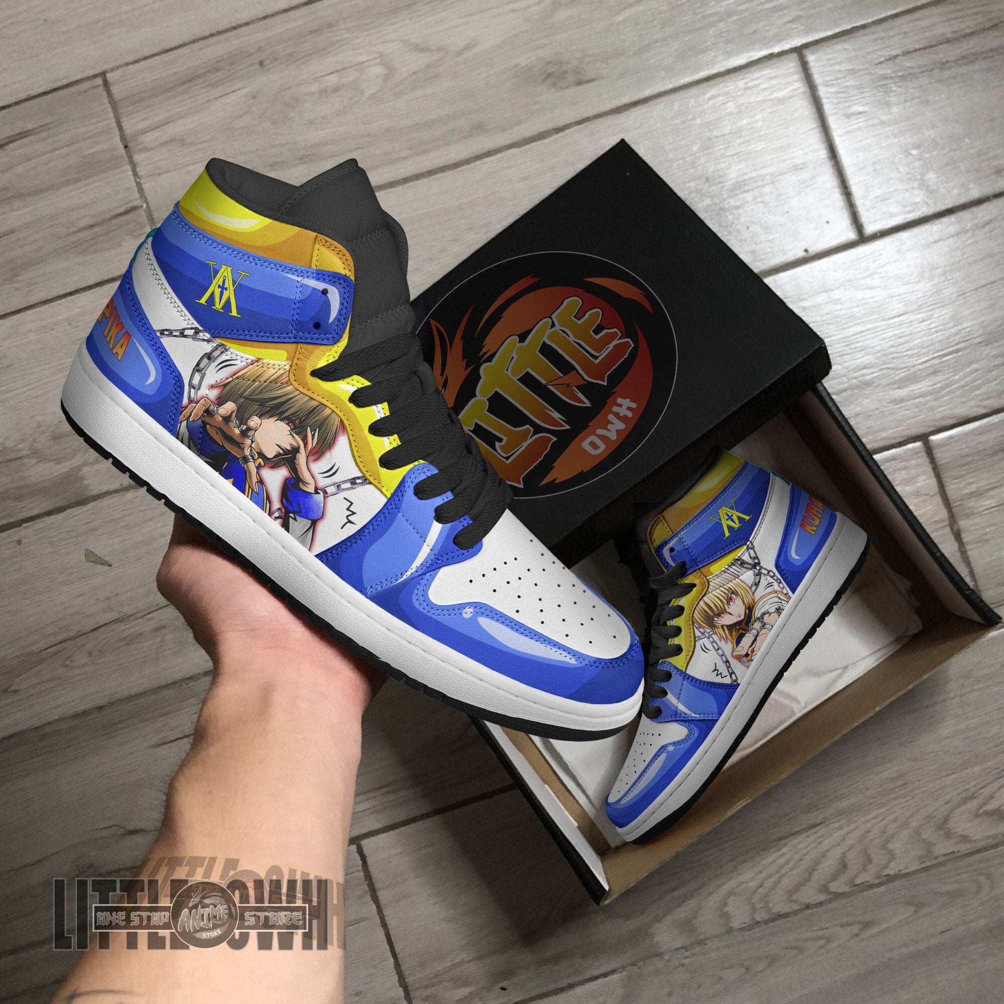 Ideafootwear Kurapika AJ1 High Sneakers Shoes For Men And Women