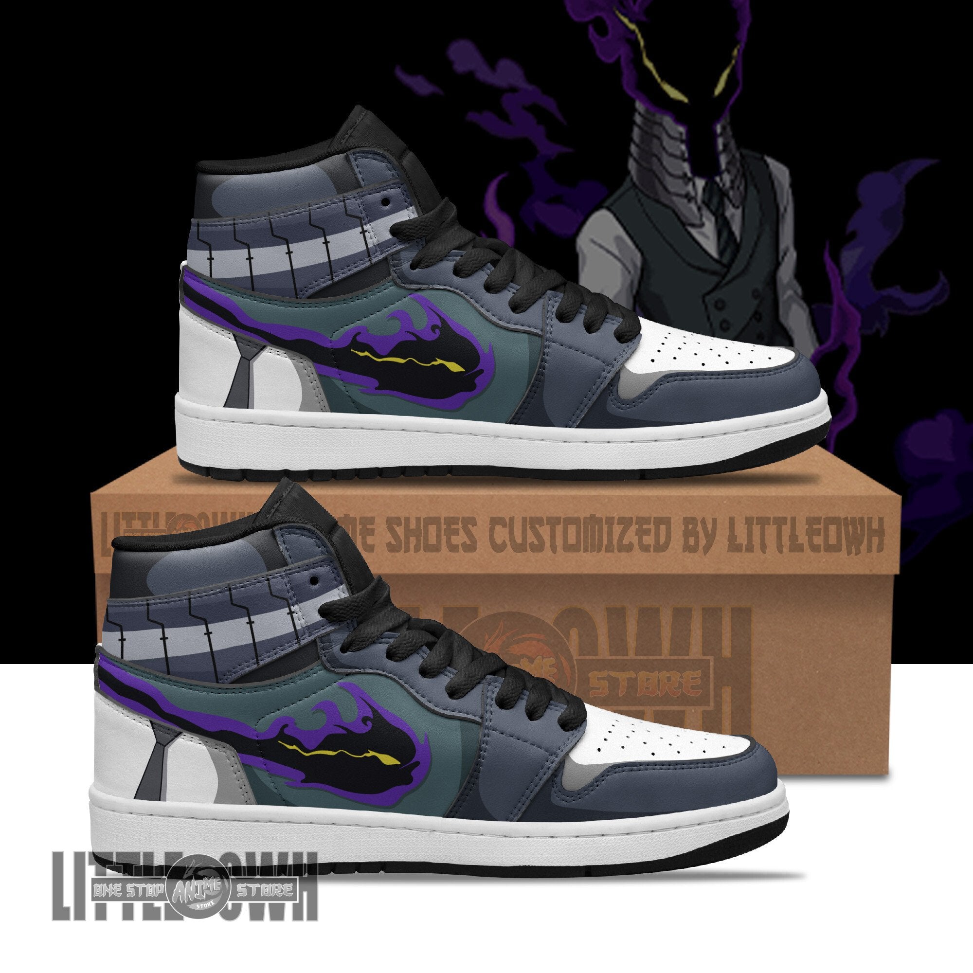 Ideafootwear Kurogiri AJ1 High Sneakers Shoes For Men And Women