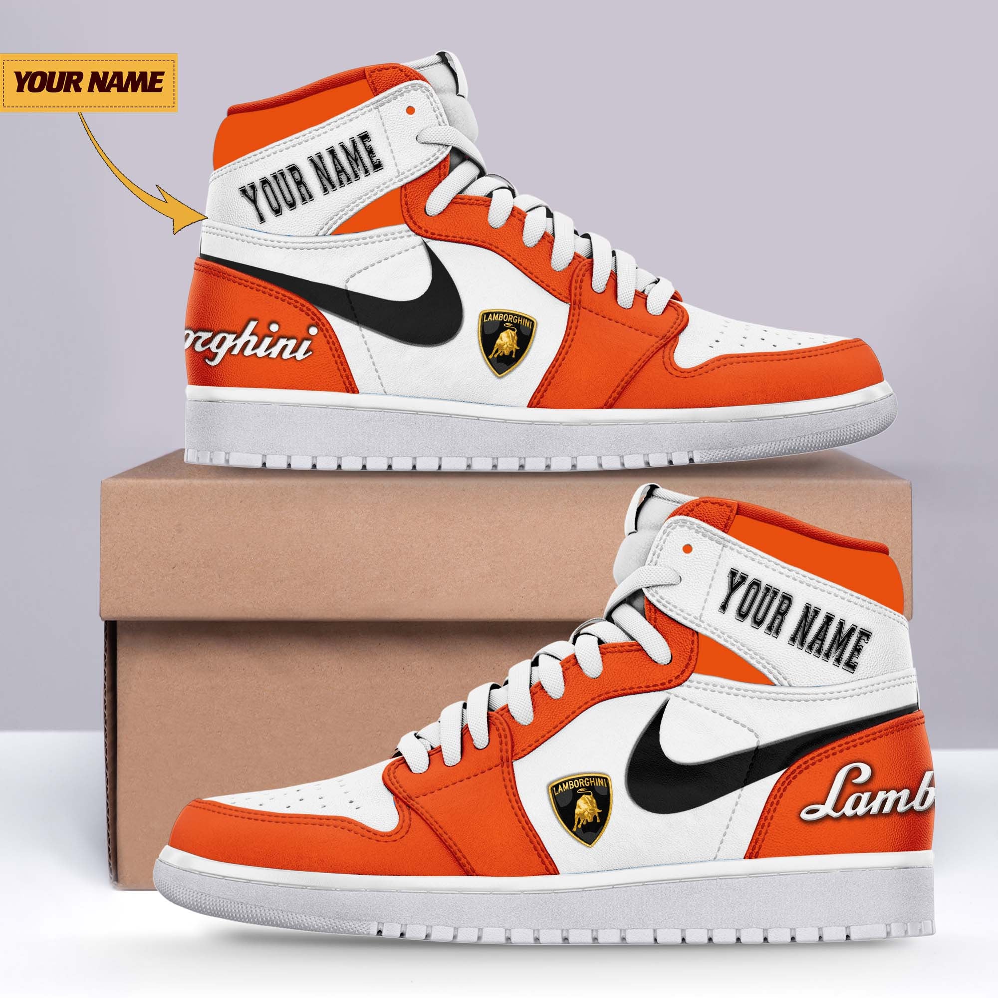 Ideafootwear Lamborghini AJ1 High Sneakers Shoes For Men And Women