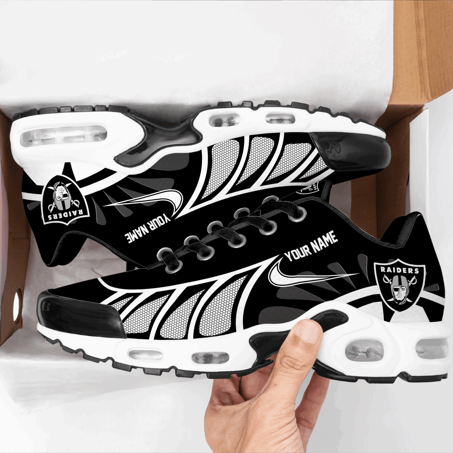 Ideafootwear Las Vegas Raiders TN Shoes Sneakers For Men And Women